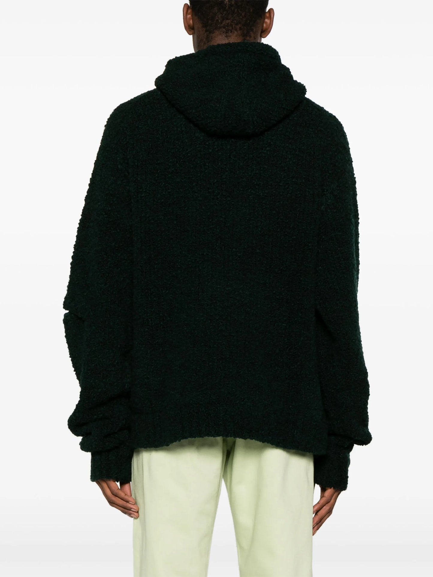 extra-long sleeve fleece hoodie