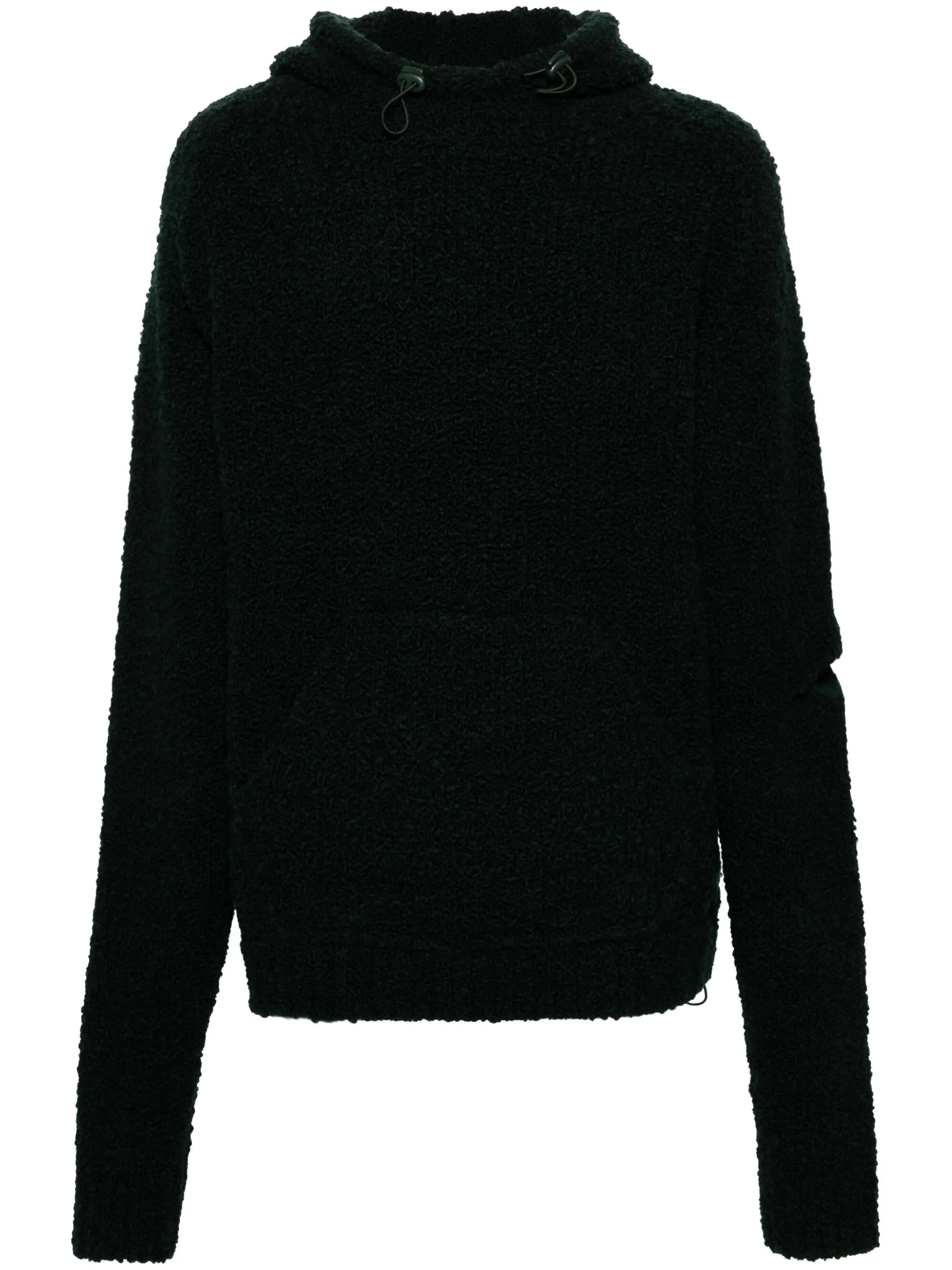 extra-long sleeve fleece hoodie