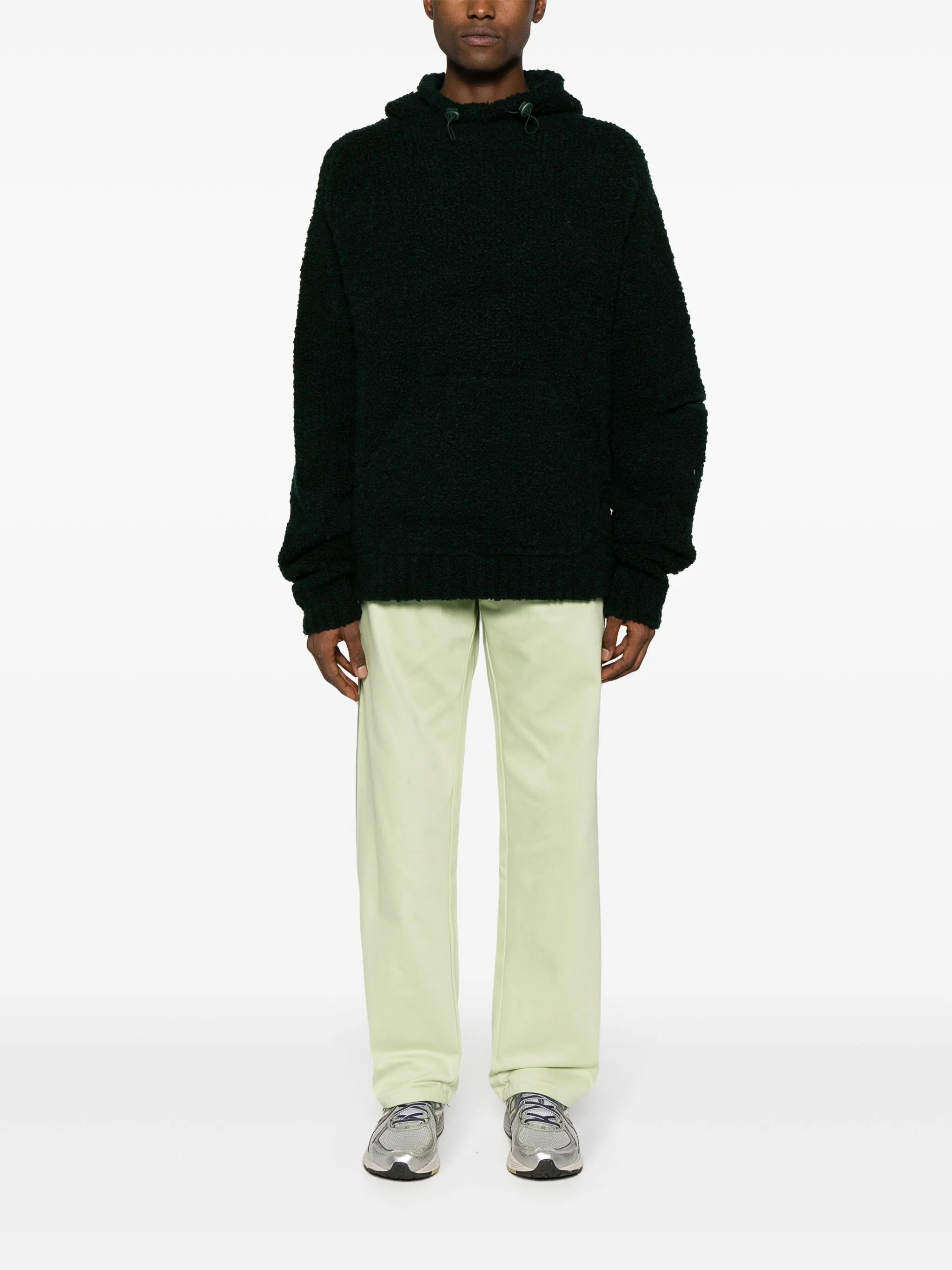 extra-long sleeve fleece hoodie
