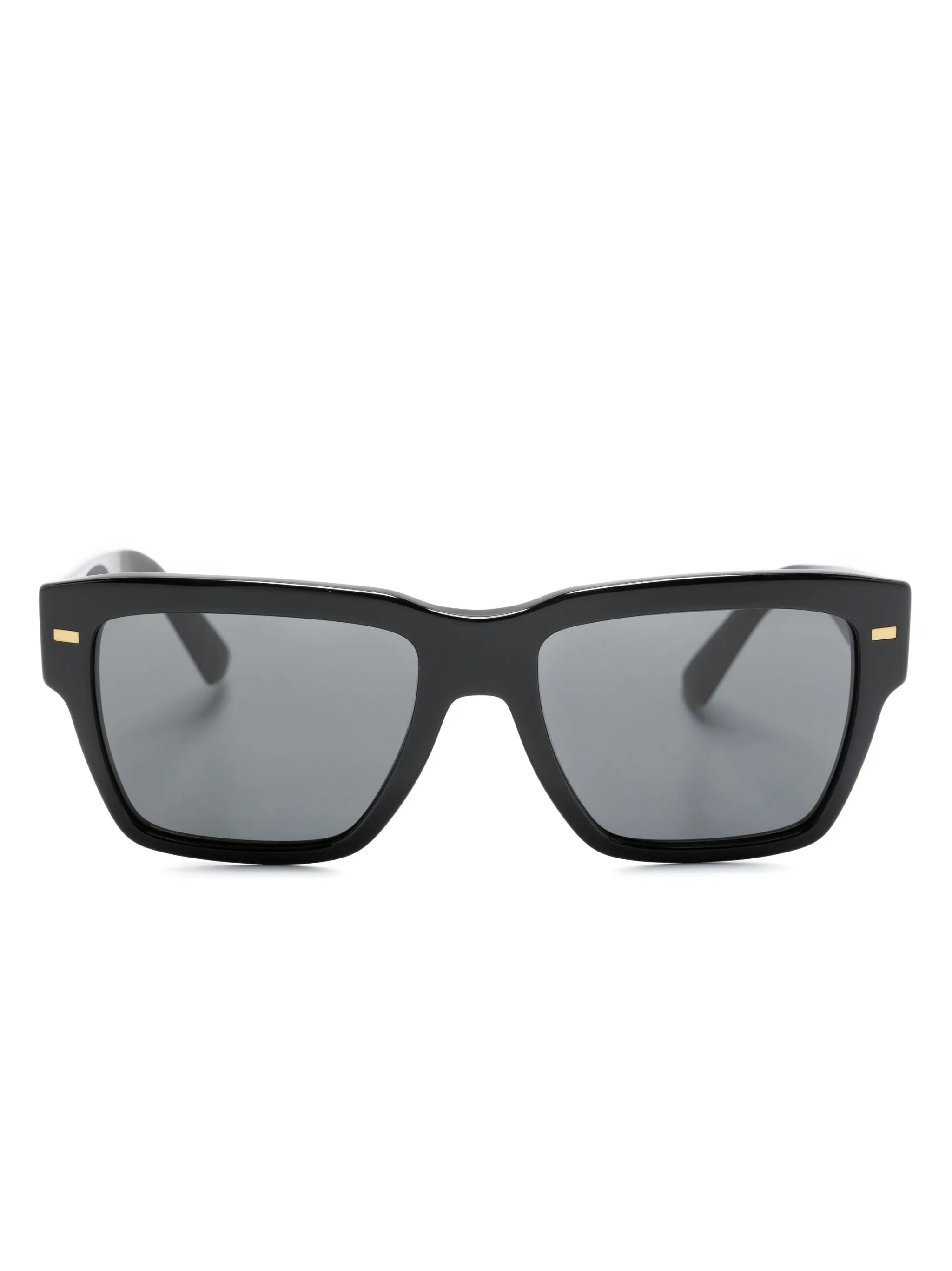 logo-lettering square-frame sunglasses