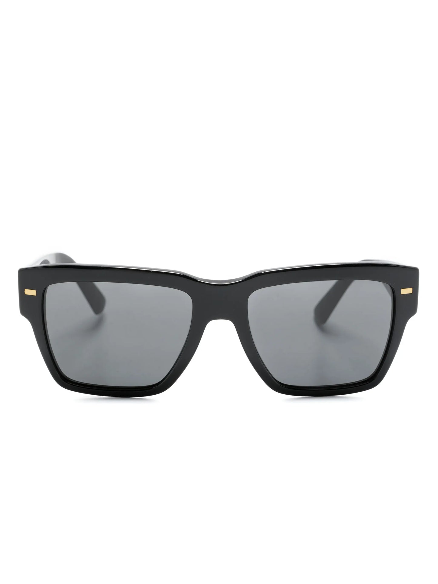 logo-lettering square-frame sunglasses