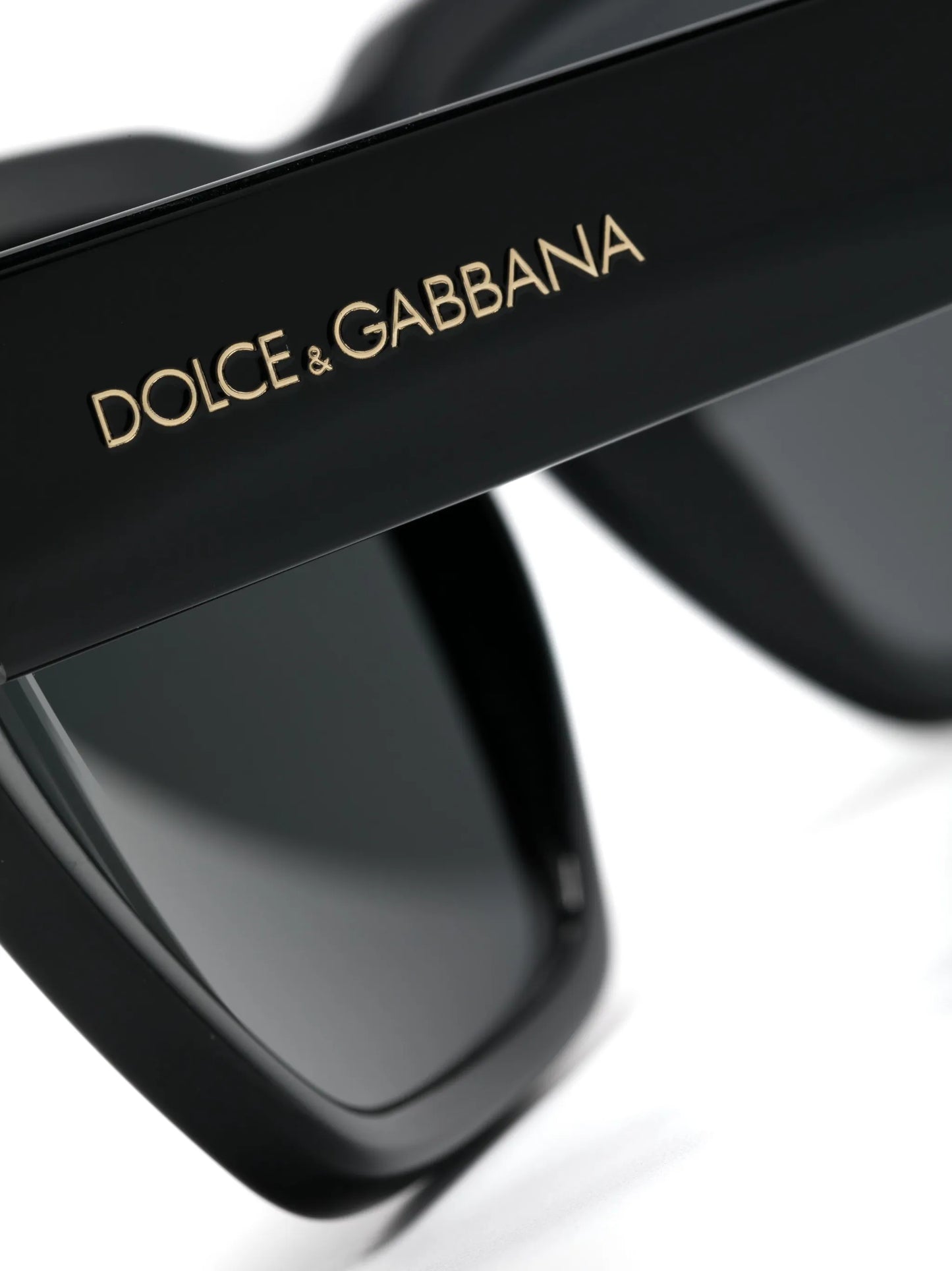 logo-lettering square-frame sunglasses