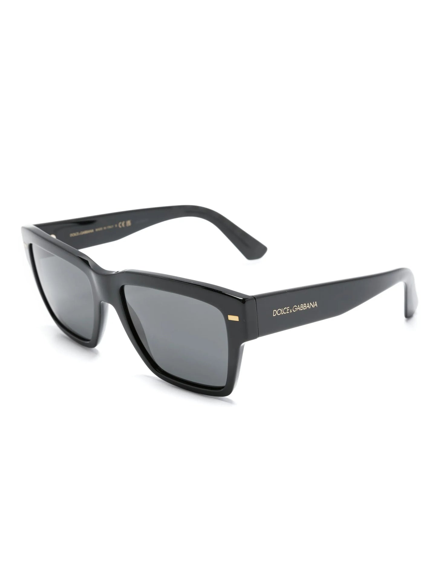 logo-lettering square-frame sunglasses