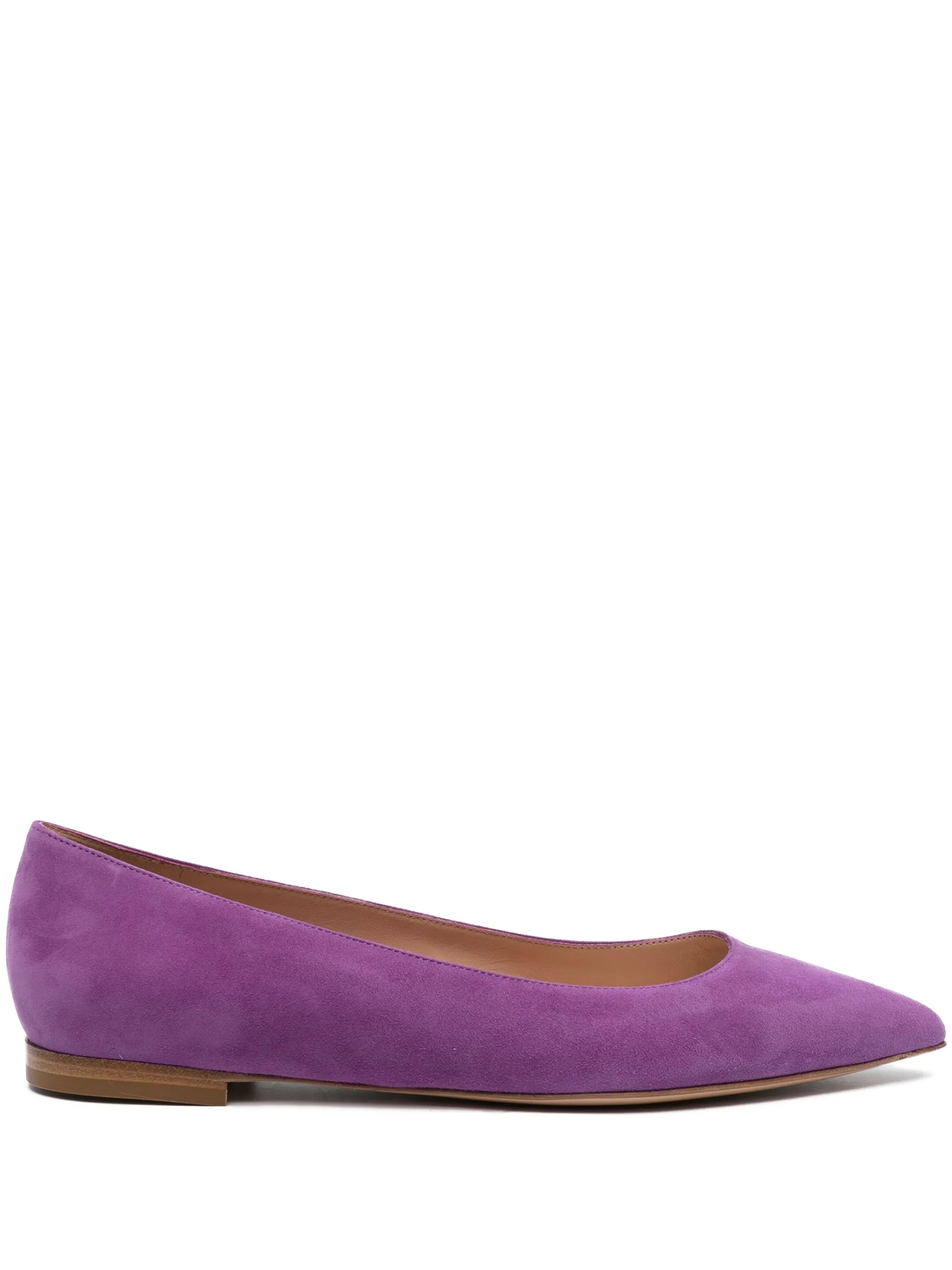 poined-toe flat ballerina shoes