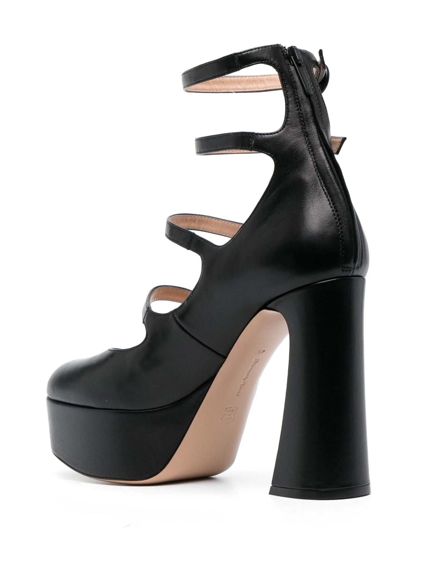 almond-toe leather pumps