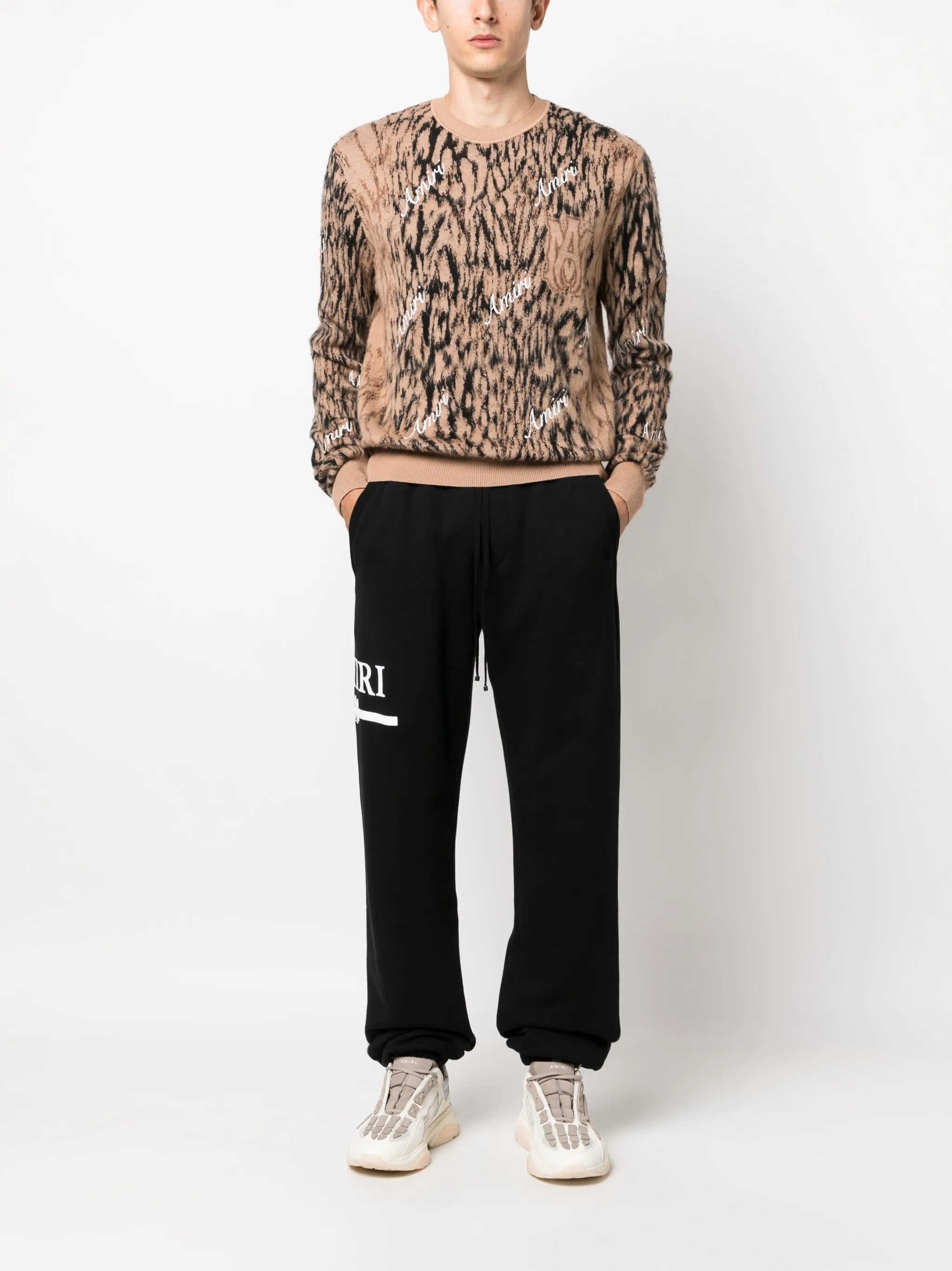 logo-print cotton track pants