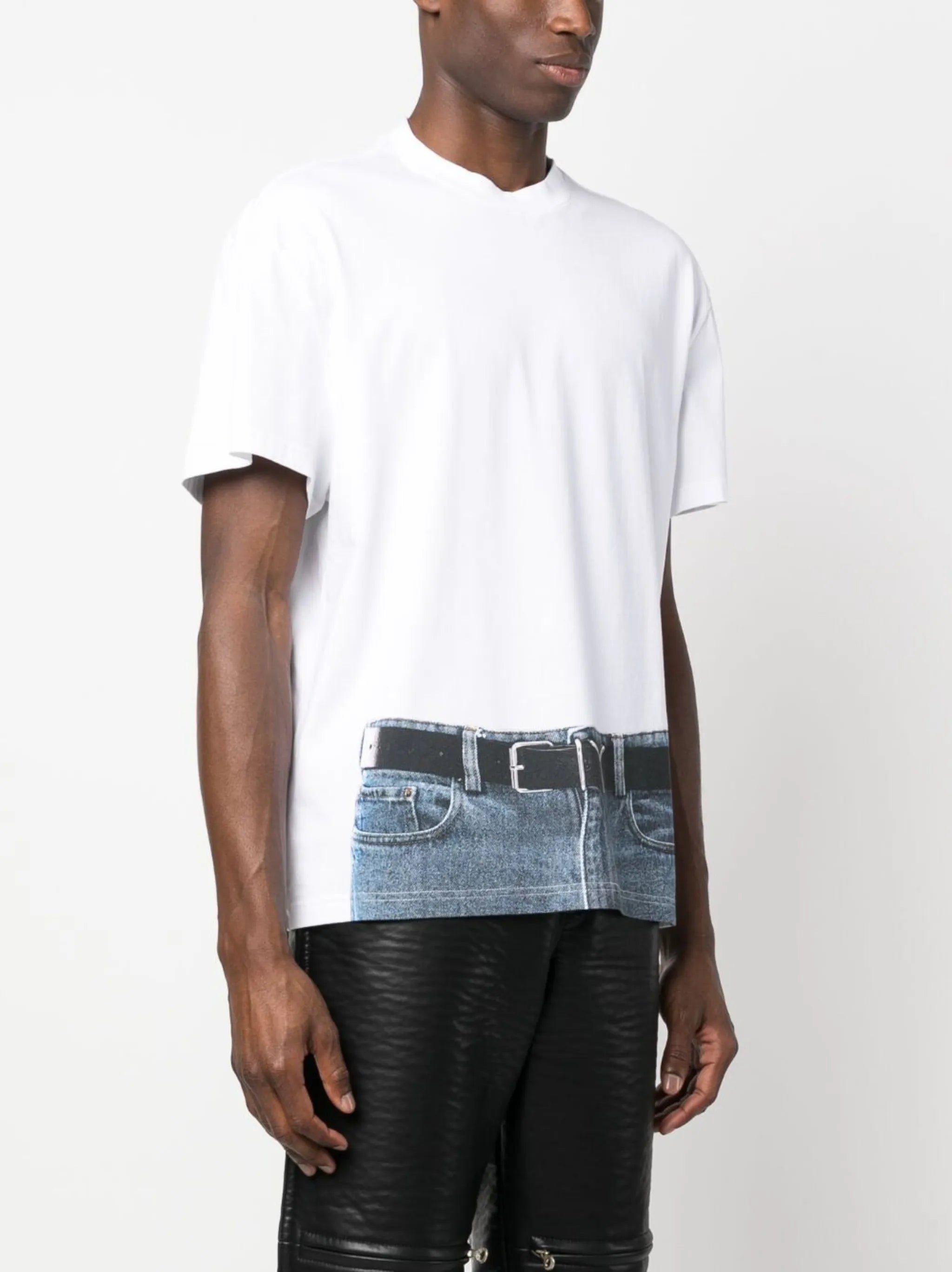 Trompe L'Oeil Belt-print T-shirt