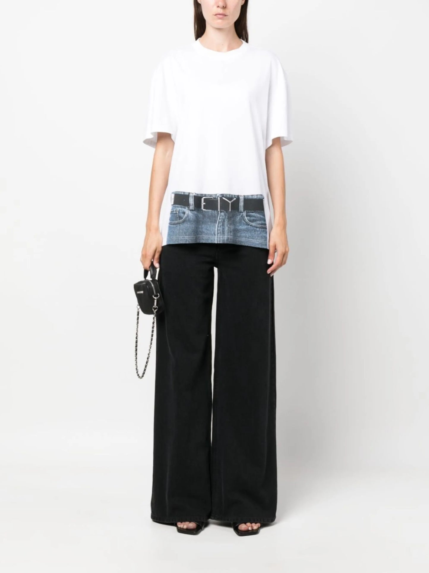 Trompe L'Oeil Belt-print T-shirt