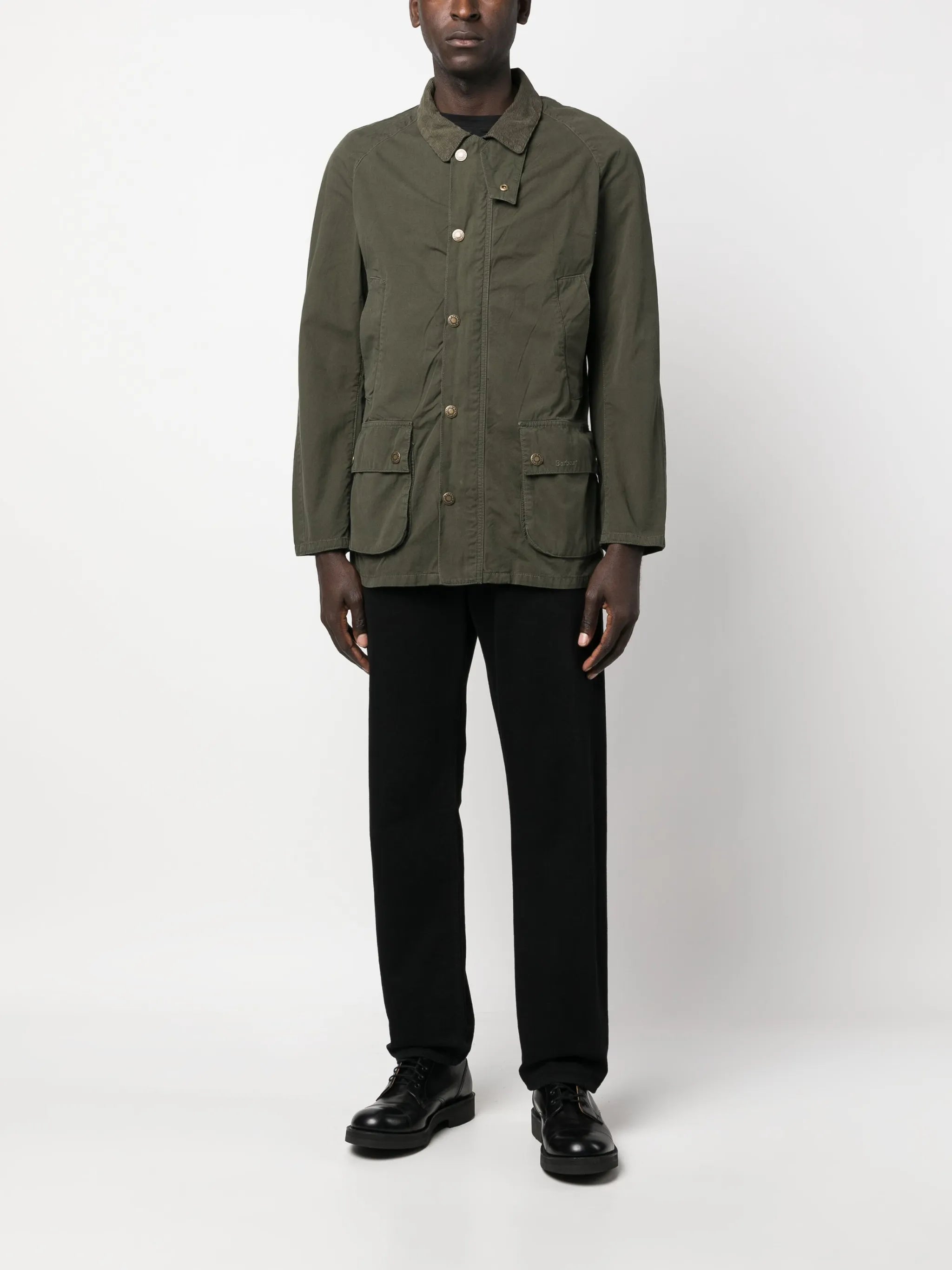 spread-collar shirt jacket