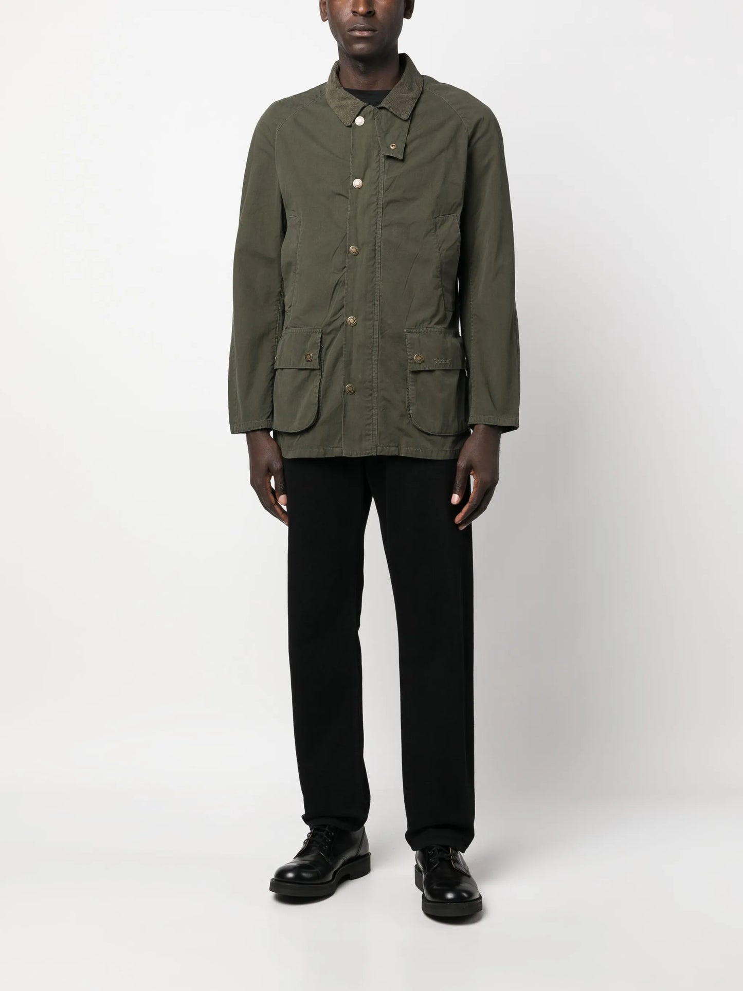 spread-collar shirt jacket