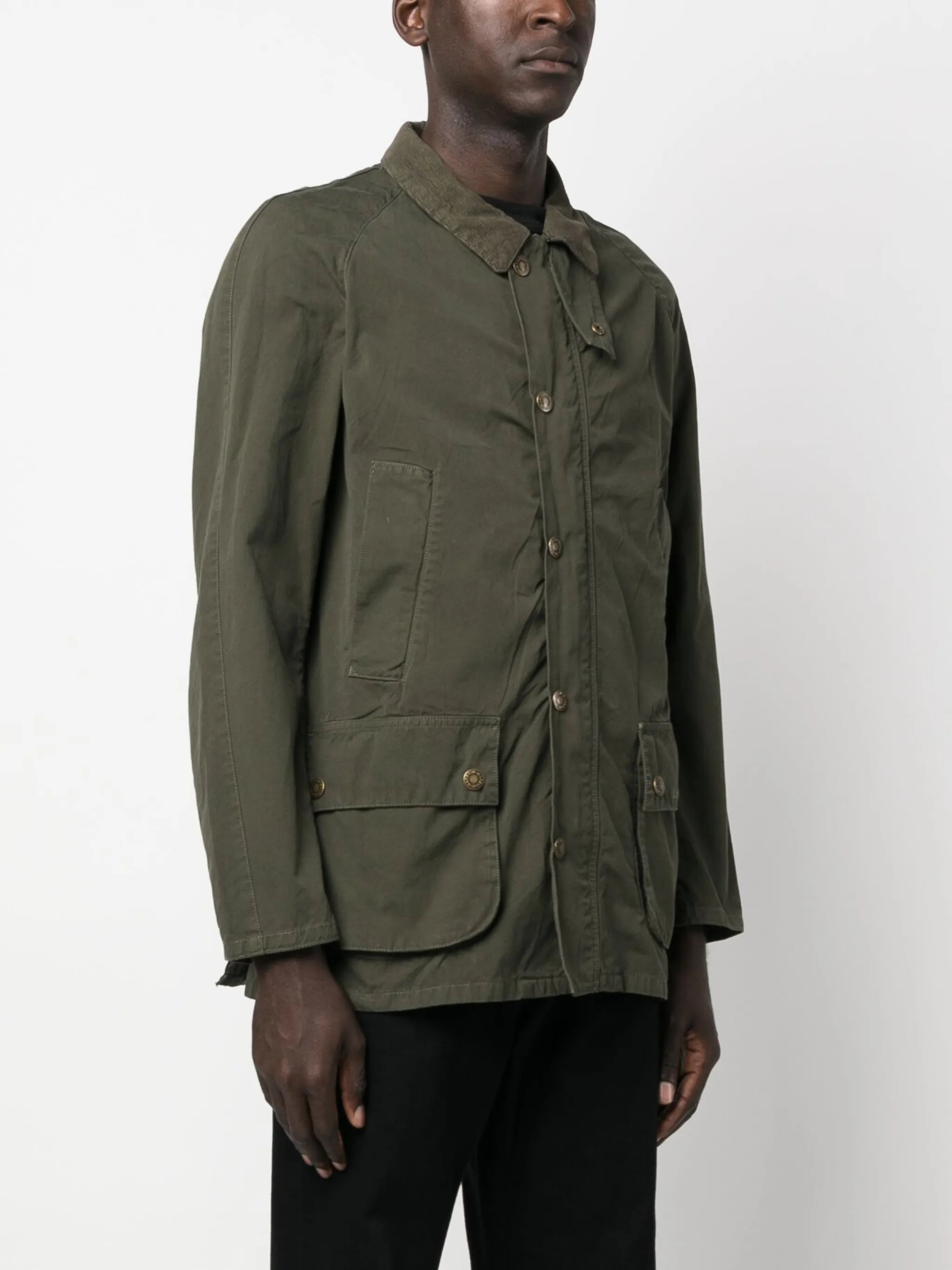 spread-collar shirt jacket