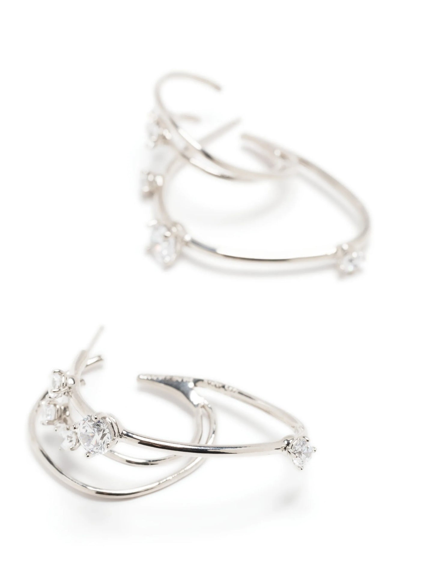 Constellation crystal-embellished hoops