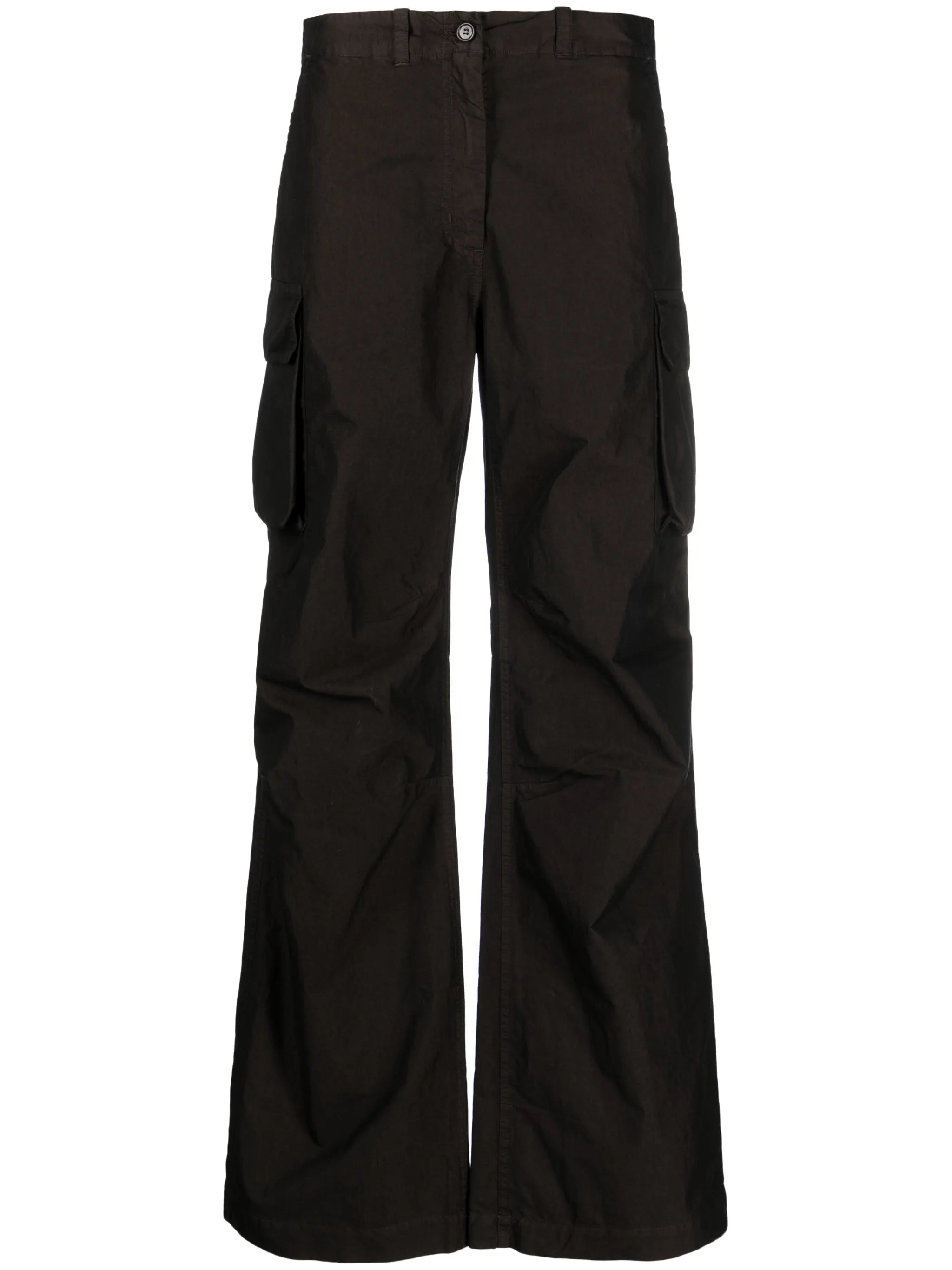 Peak straight-leg cargo trousers