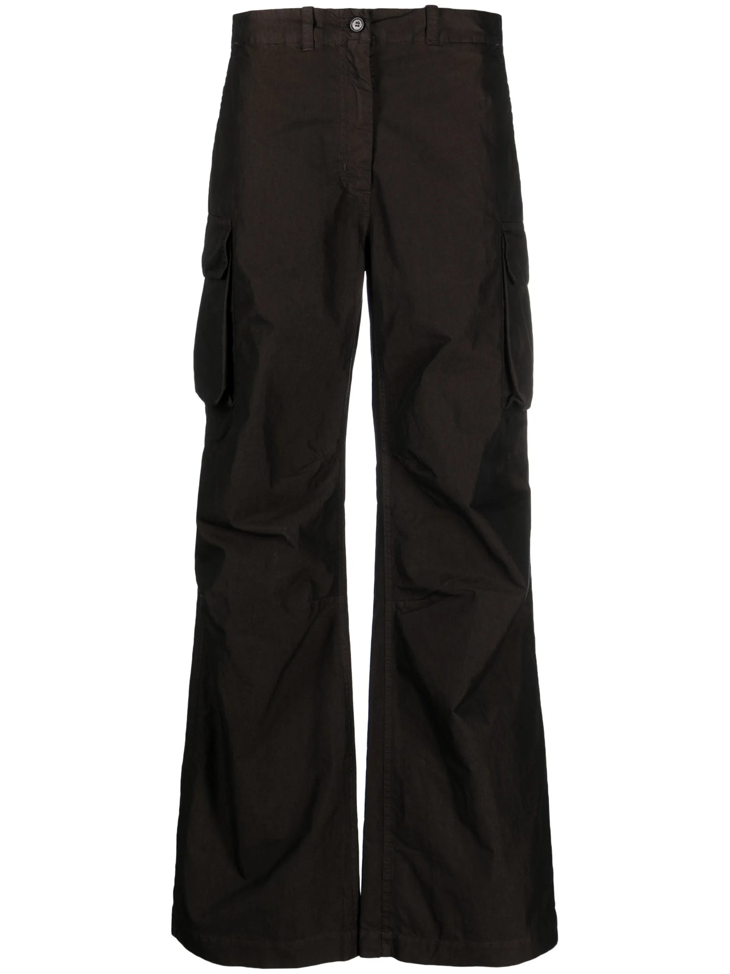 Peak straight-leg cargo trousers