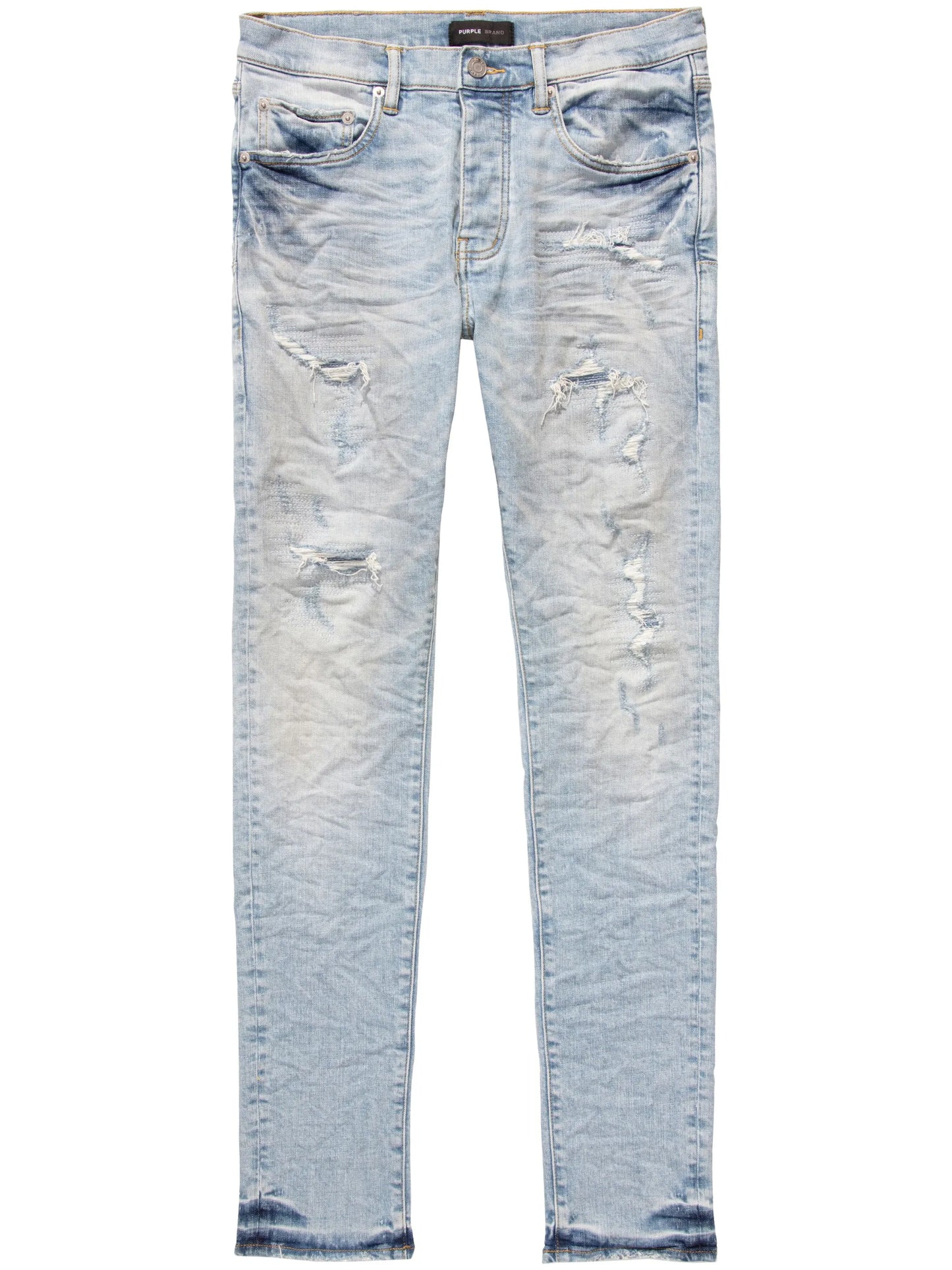 distressed low-rise skinny jeans