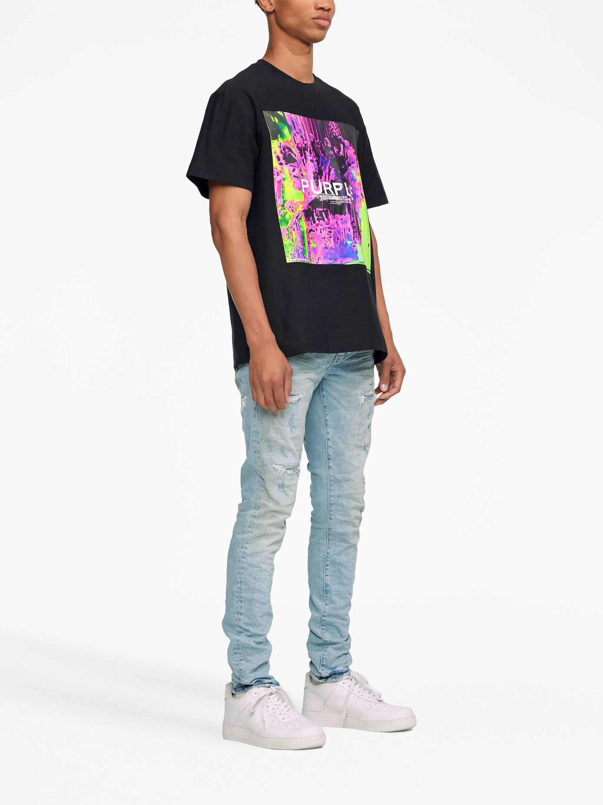 distressed low-rise skinny jeans