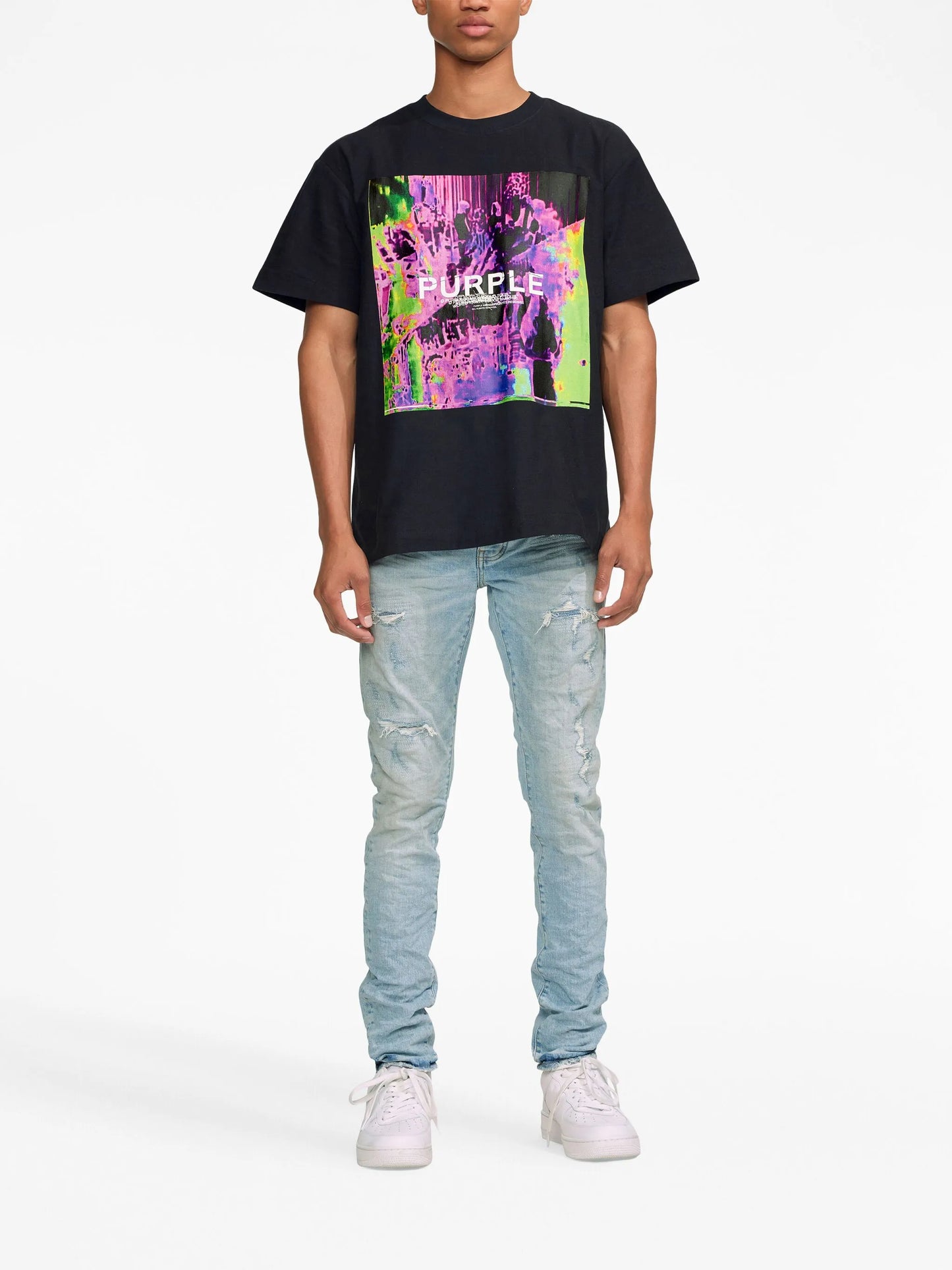 distressed low-rise skinny jeans