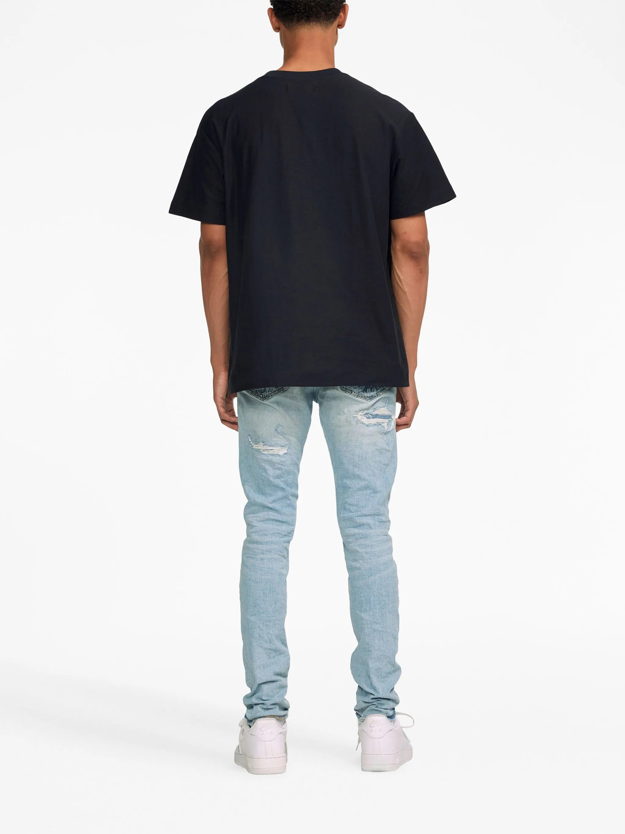 distressed low-rise skinny jeans