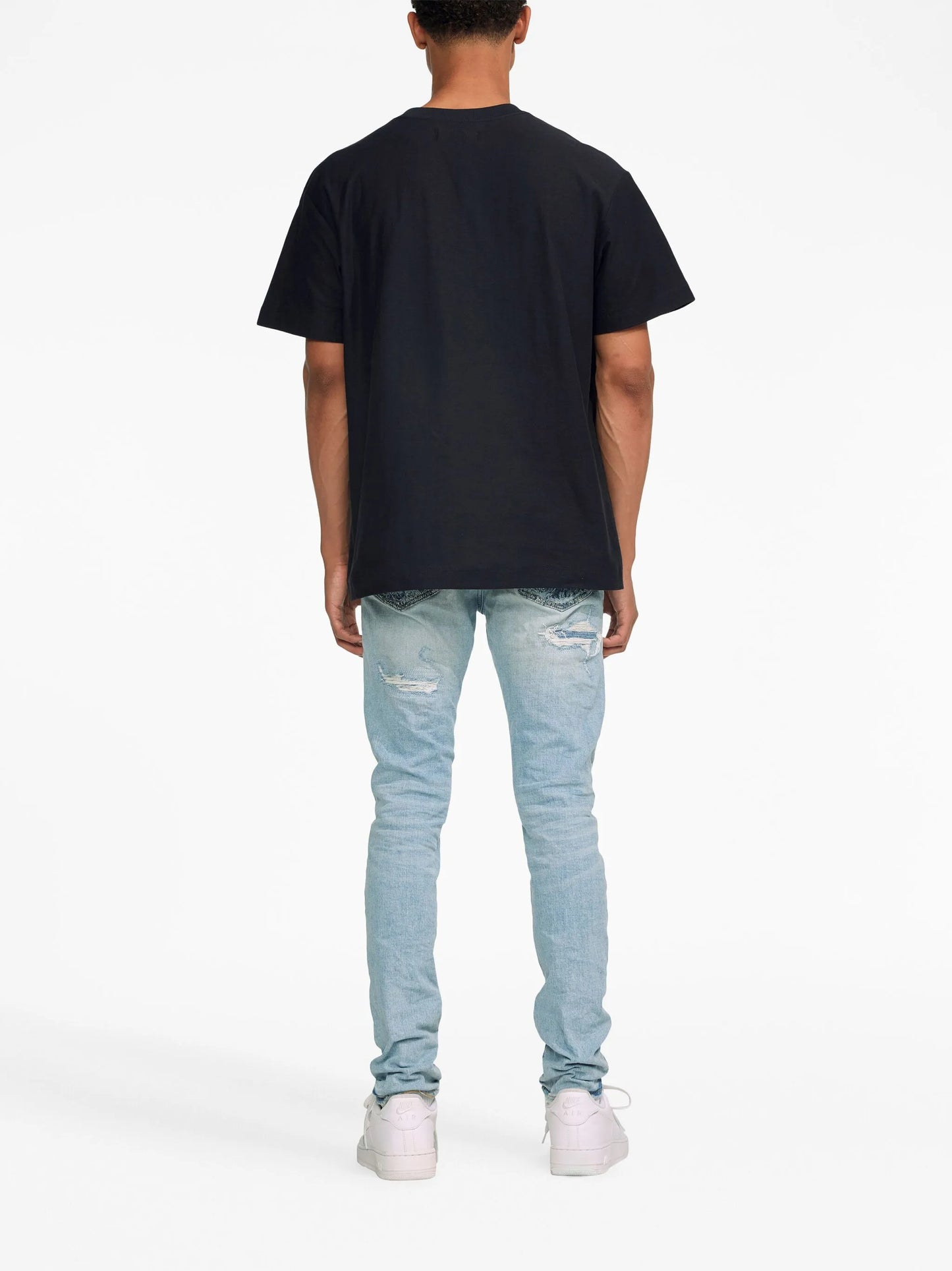 distressed low-rise skinny jeans