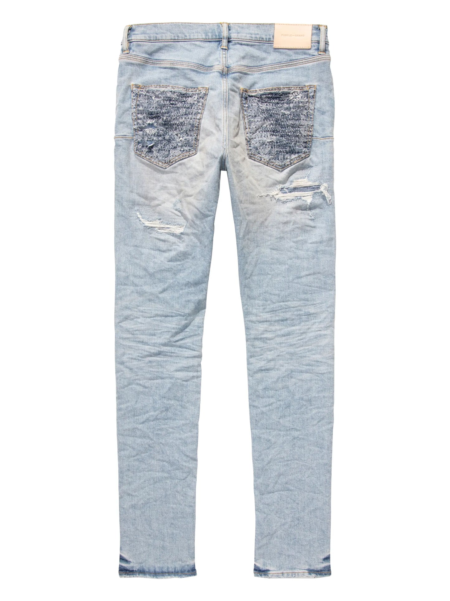 distressed low-rise skinny jeans