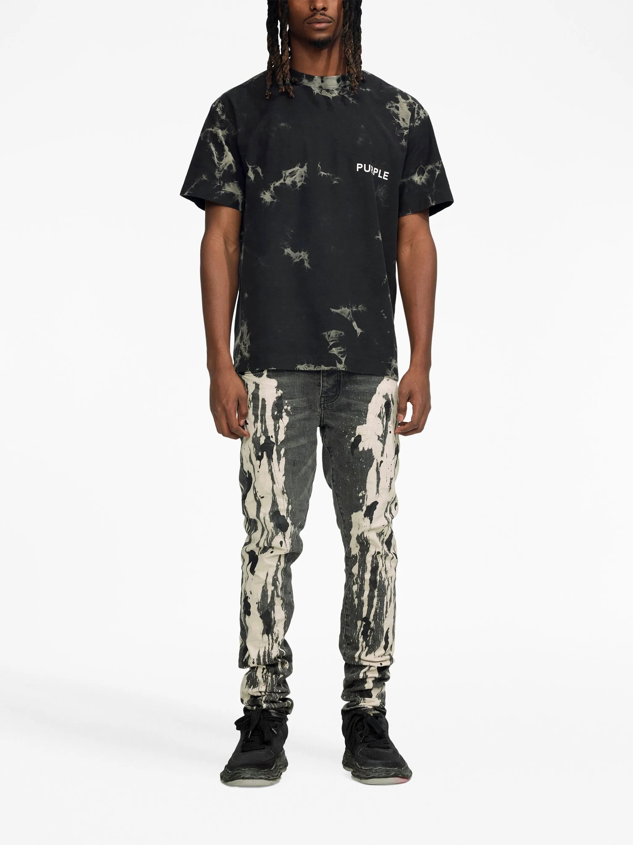 logo-print tie-dye T-shirt