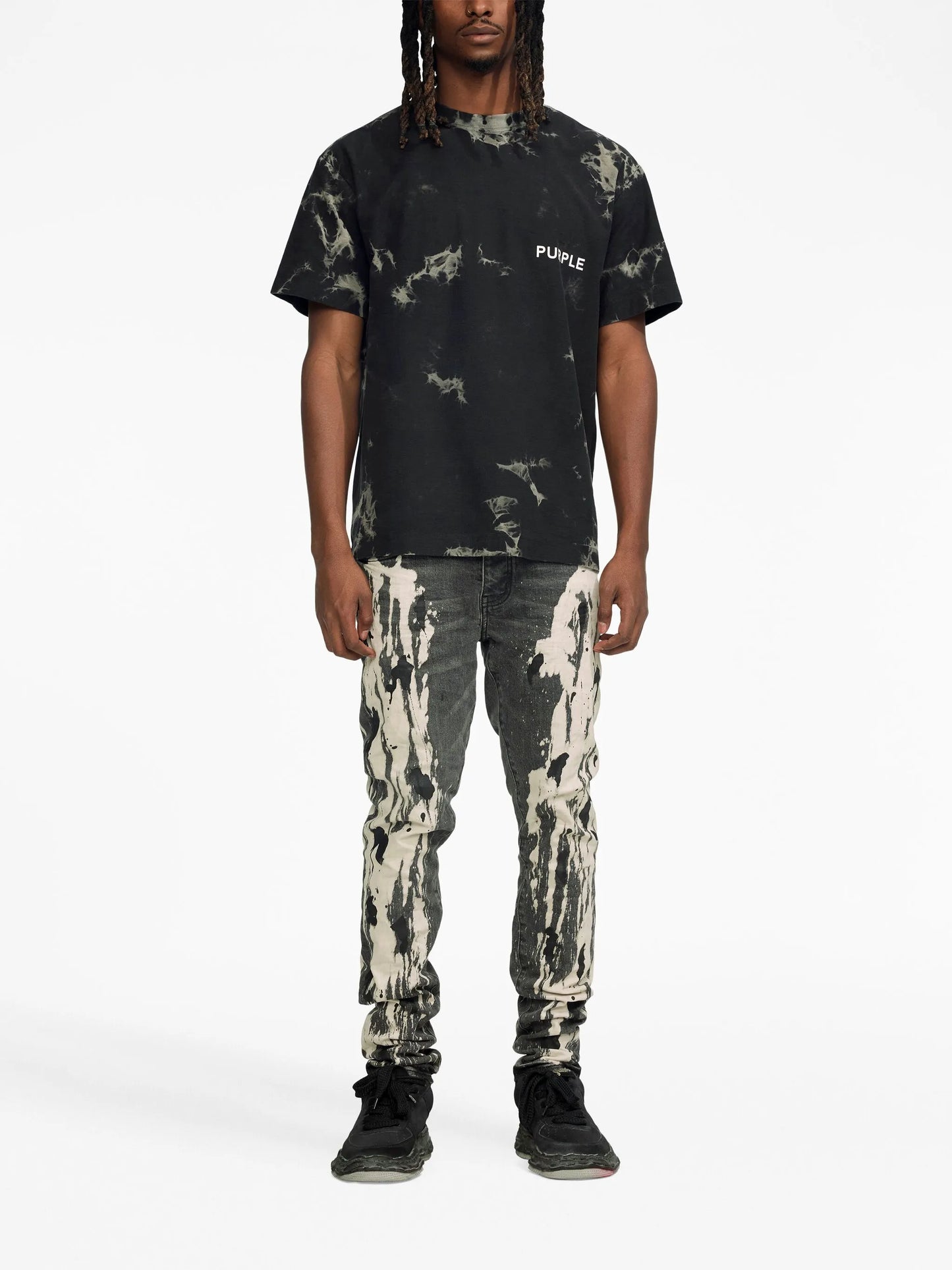 logo-print tie-dye T-shirt
