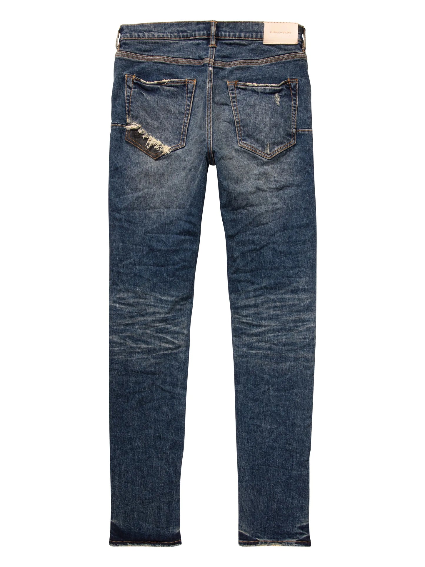 patch-detail low-rise skinny jeans