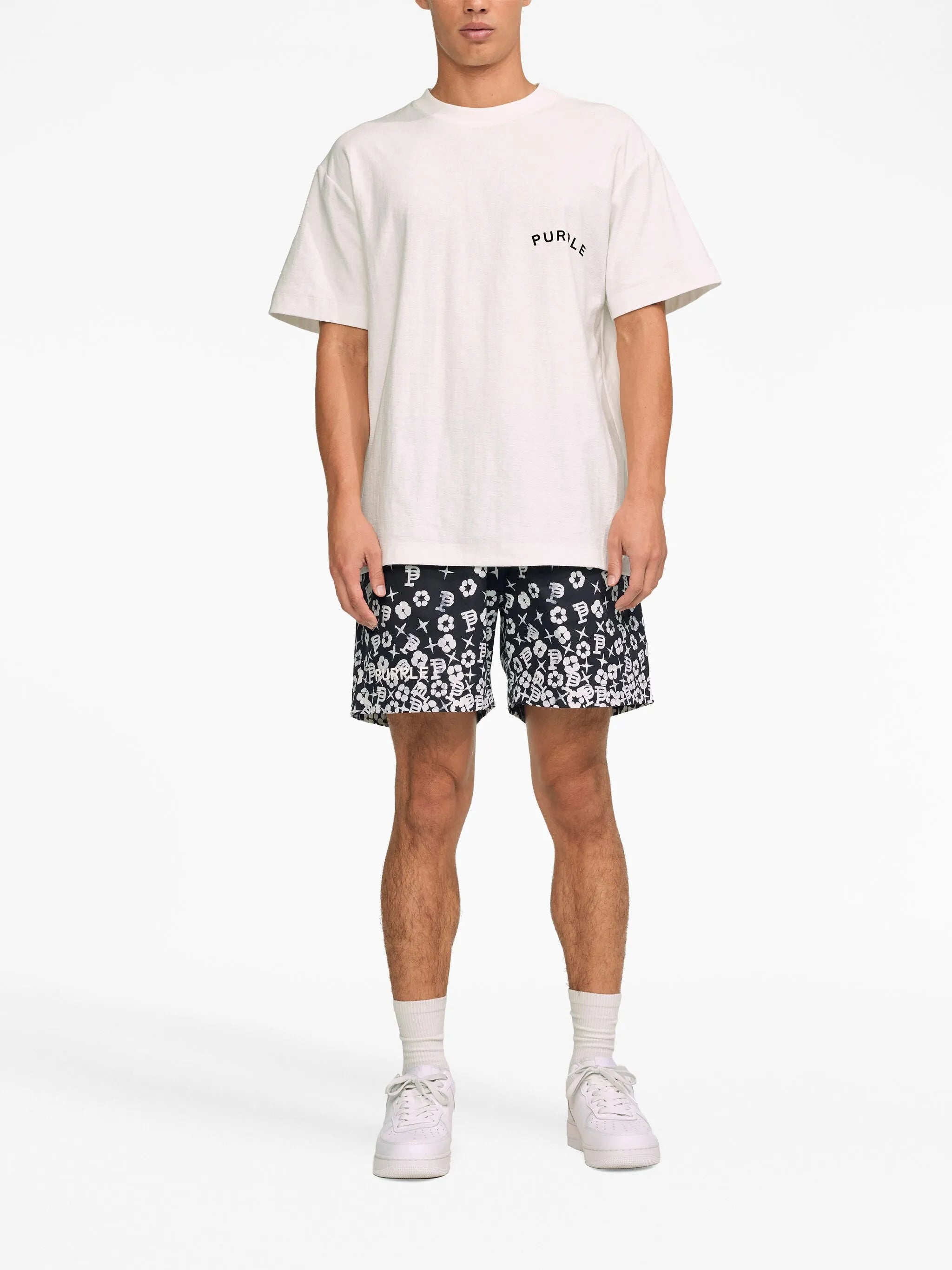 monogram-jacquard cotton shorts