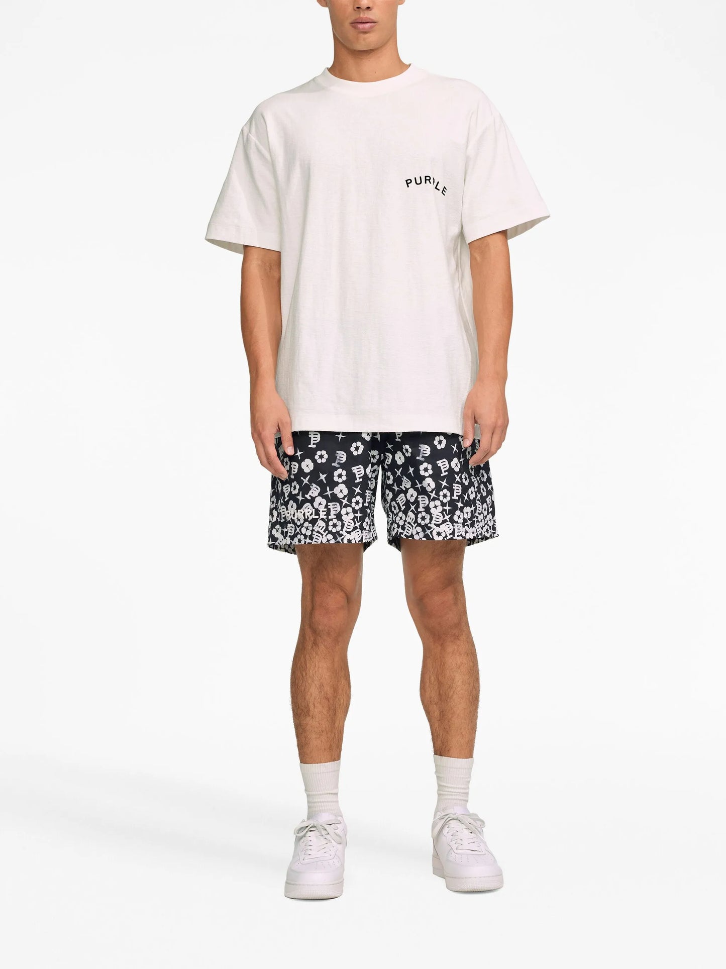 monogram-jacquard cotton shorts