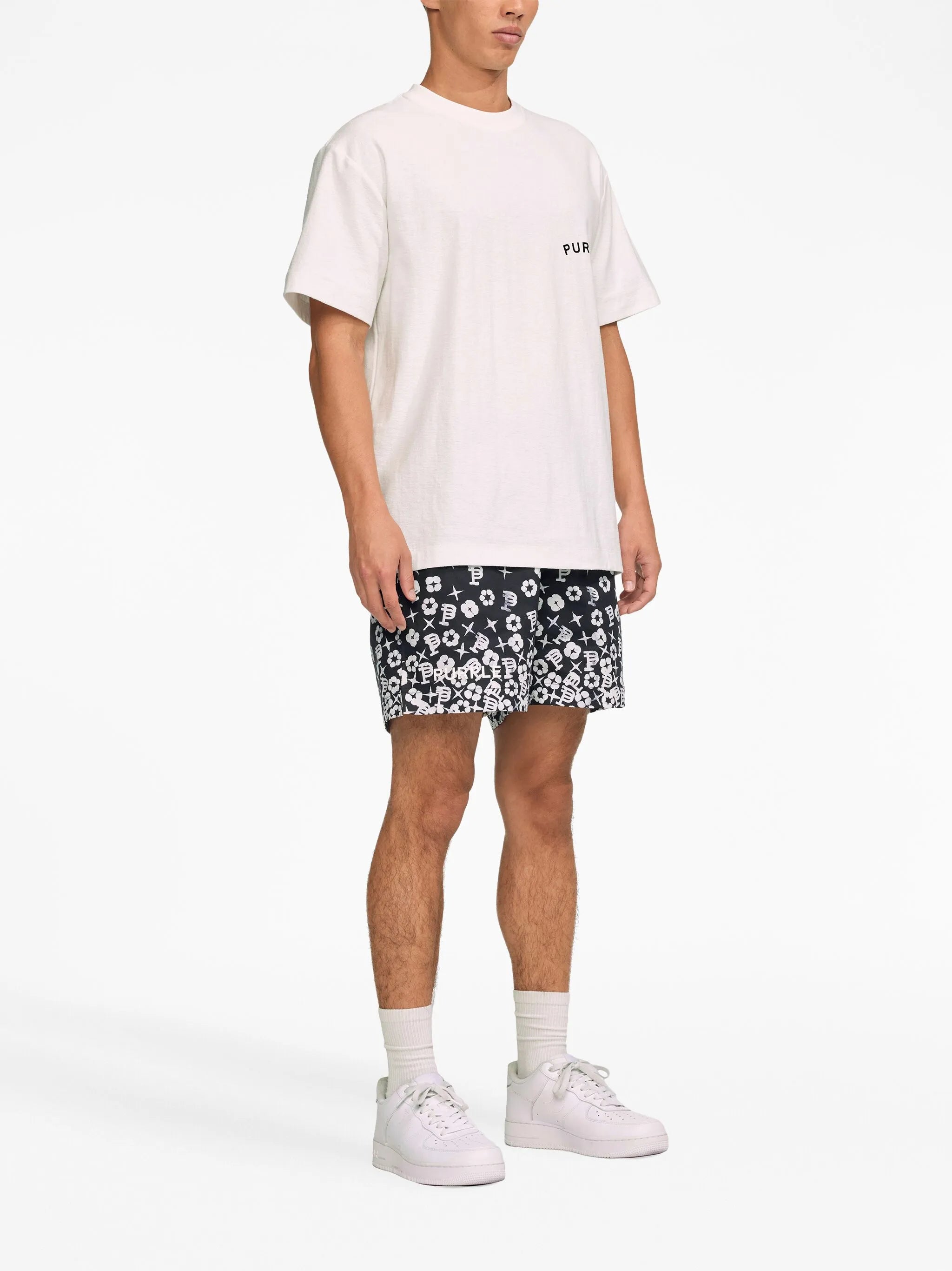 monogram-jacquard cotton shorts