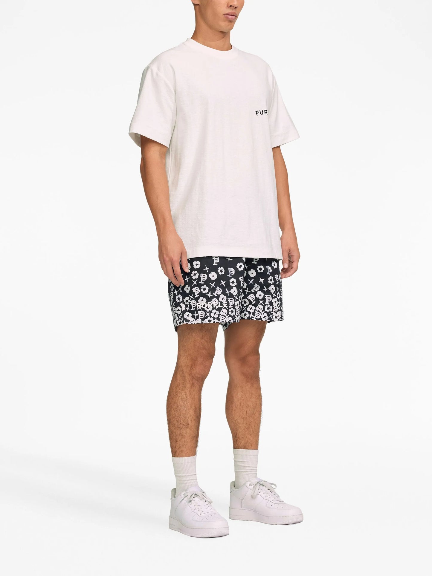 monogram-jacquard cotton shorts