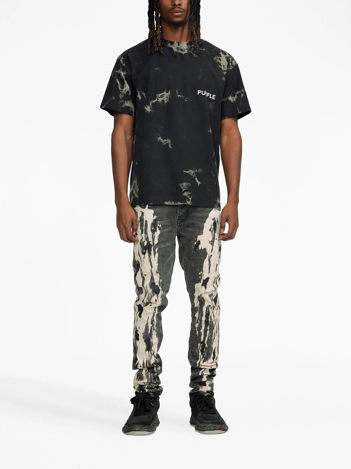 bleached low-rise skinny jeans