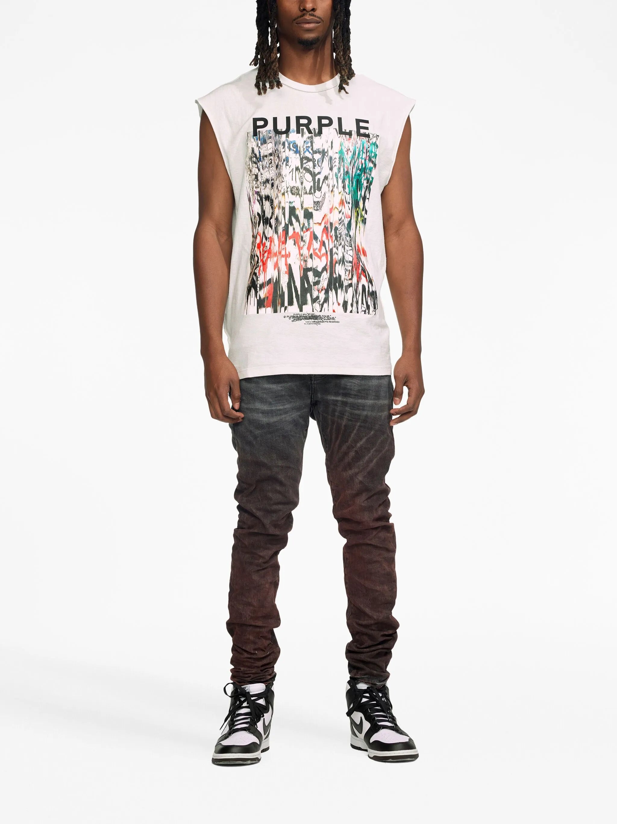 spiral tie-dye low-rise skinny jeans