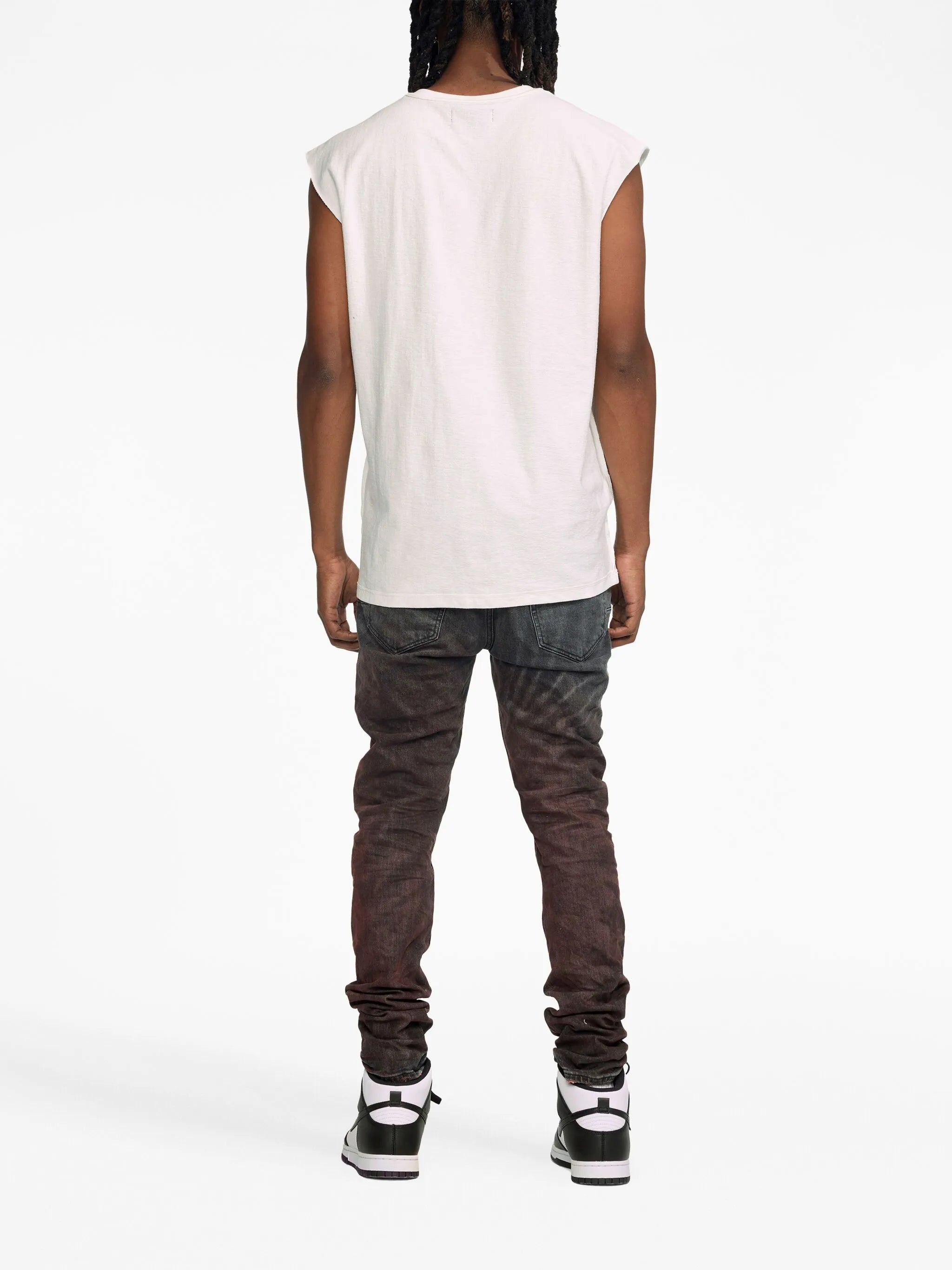 spiral tie-dye low-rise skinny jeans