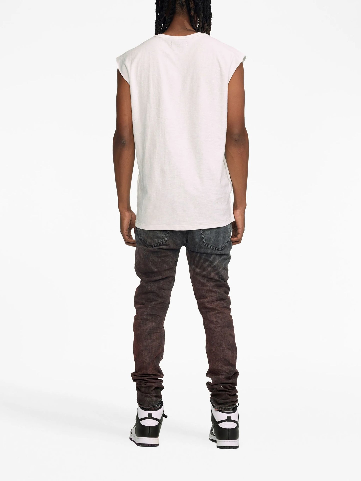 spiral tie-dye low-rise skinny jeans