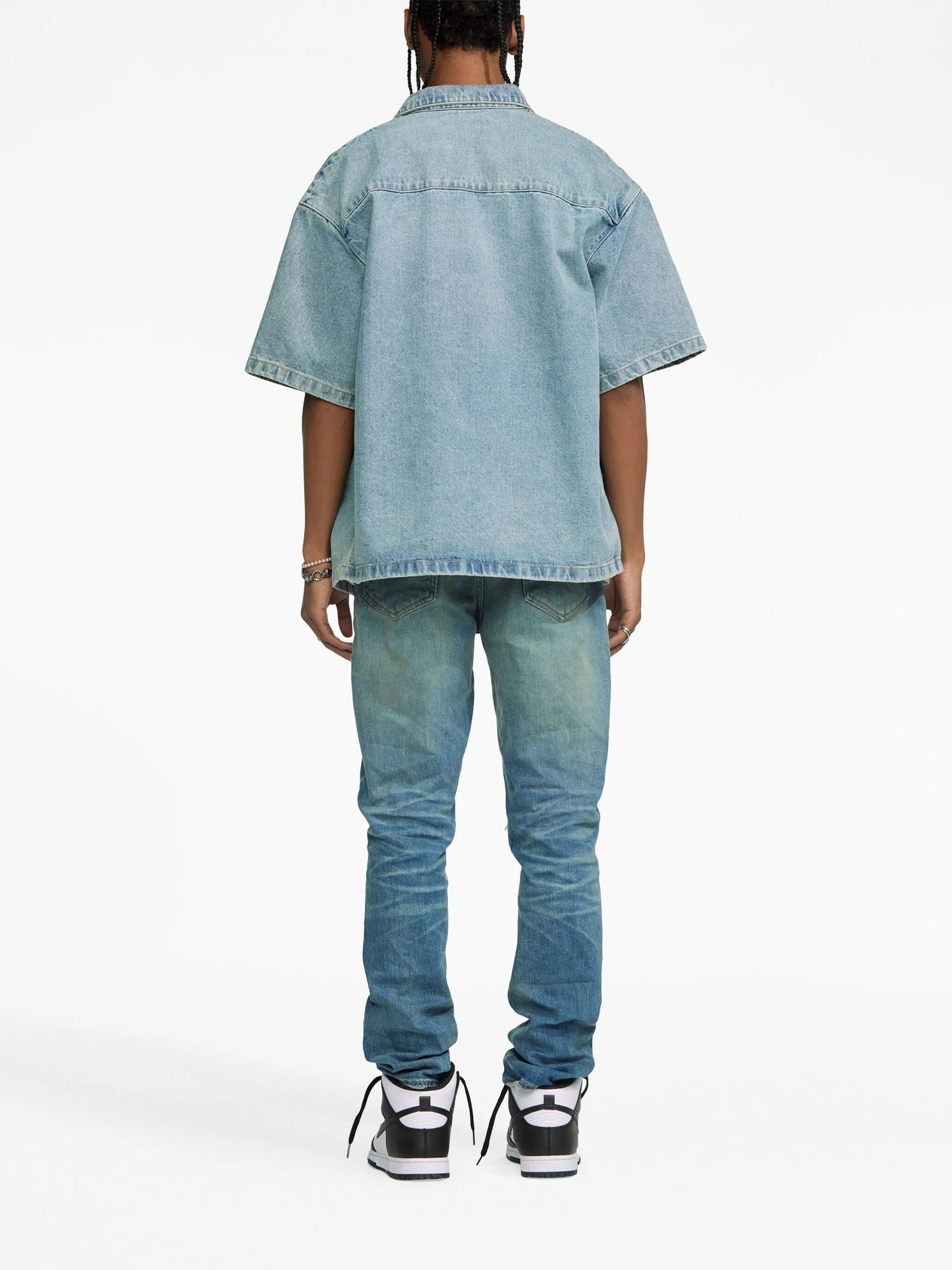 short-sleeve denim shirt jacket