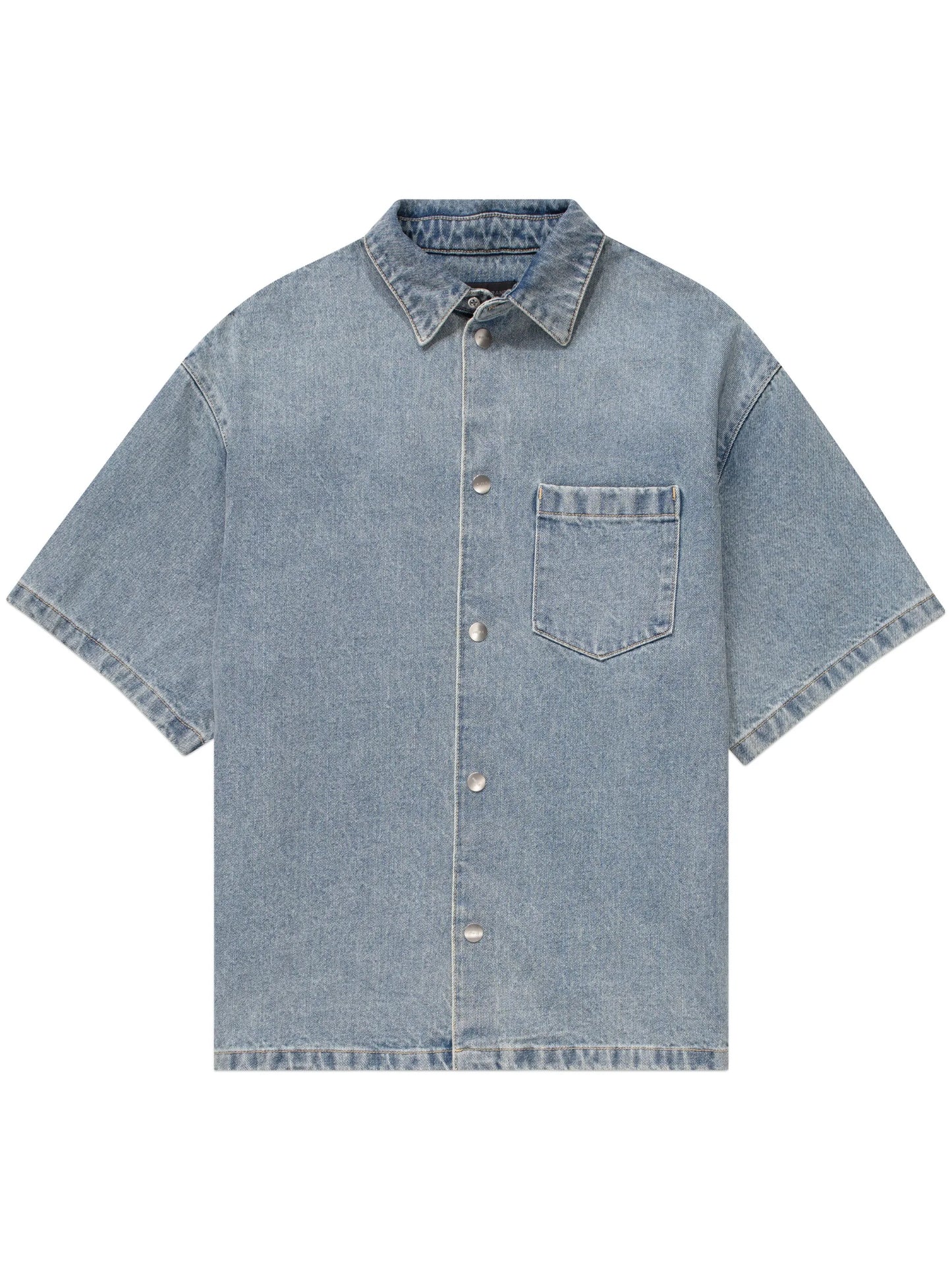 short-sleeve denim shirt jacket