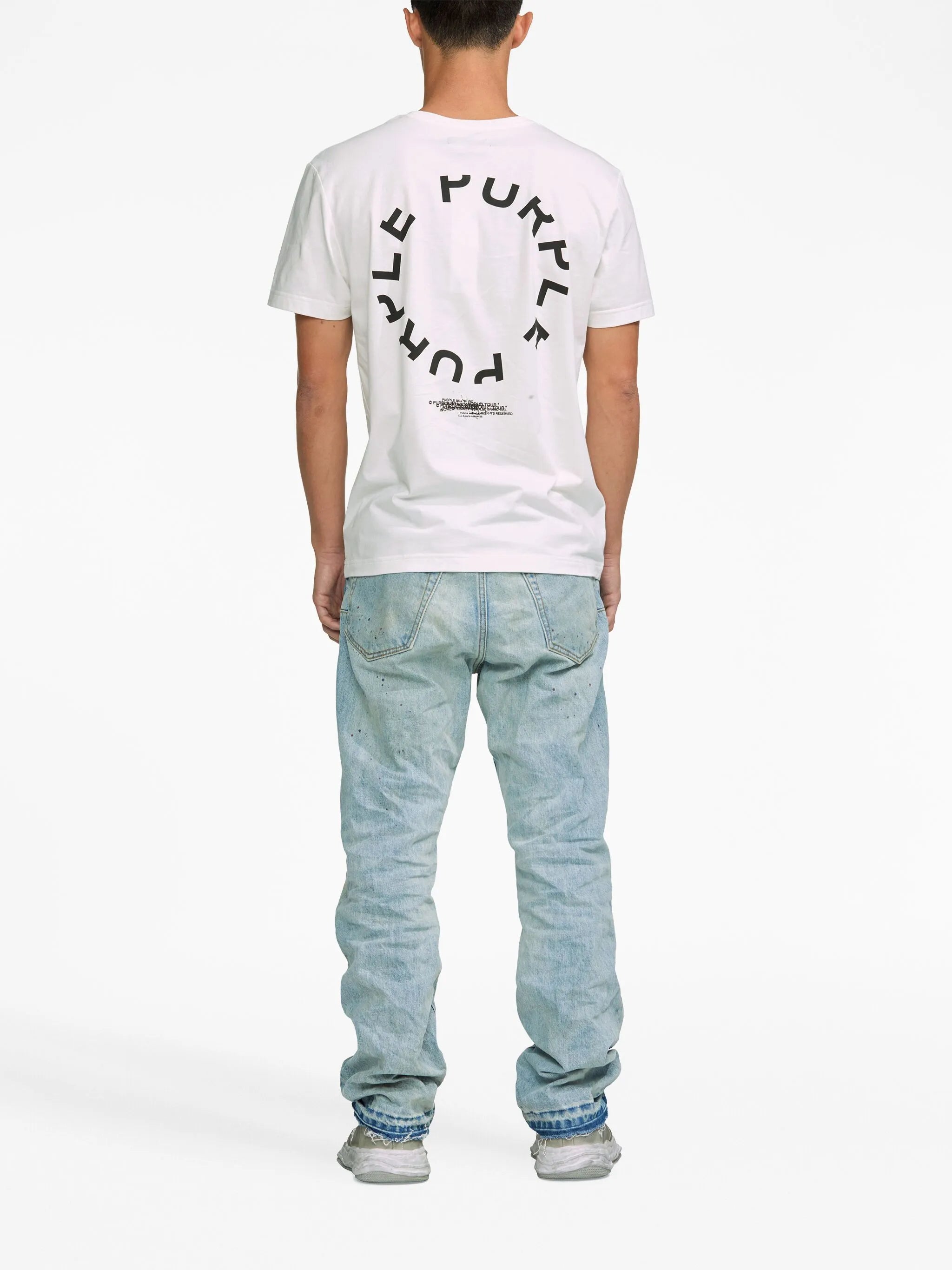 crinkled mid-rise straight-leg jeans