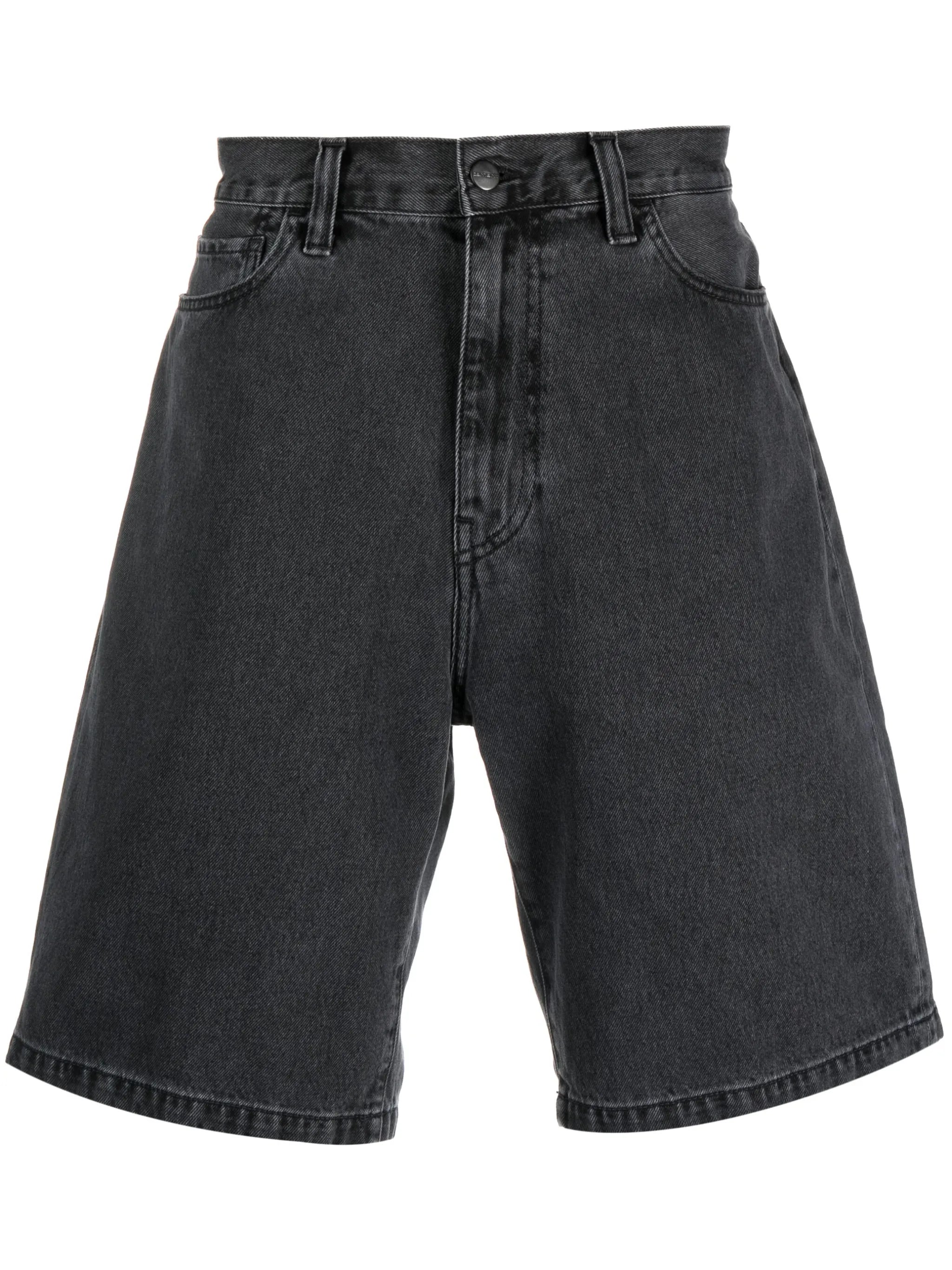 logo demin shorts
