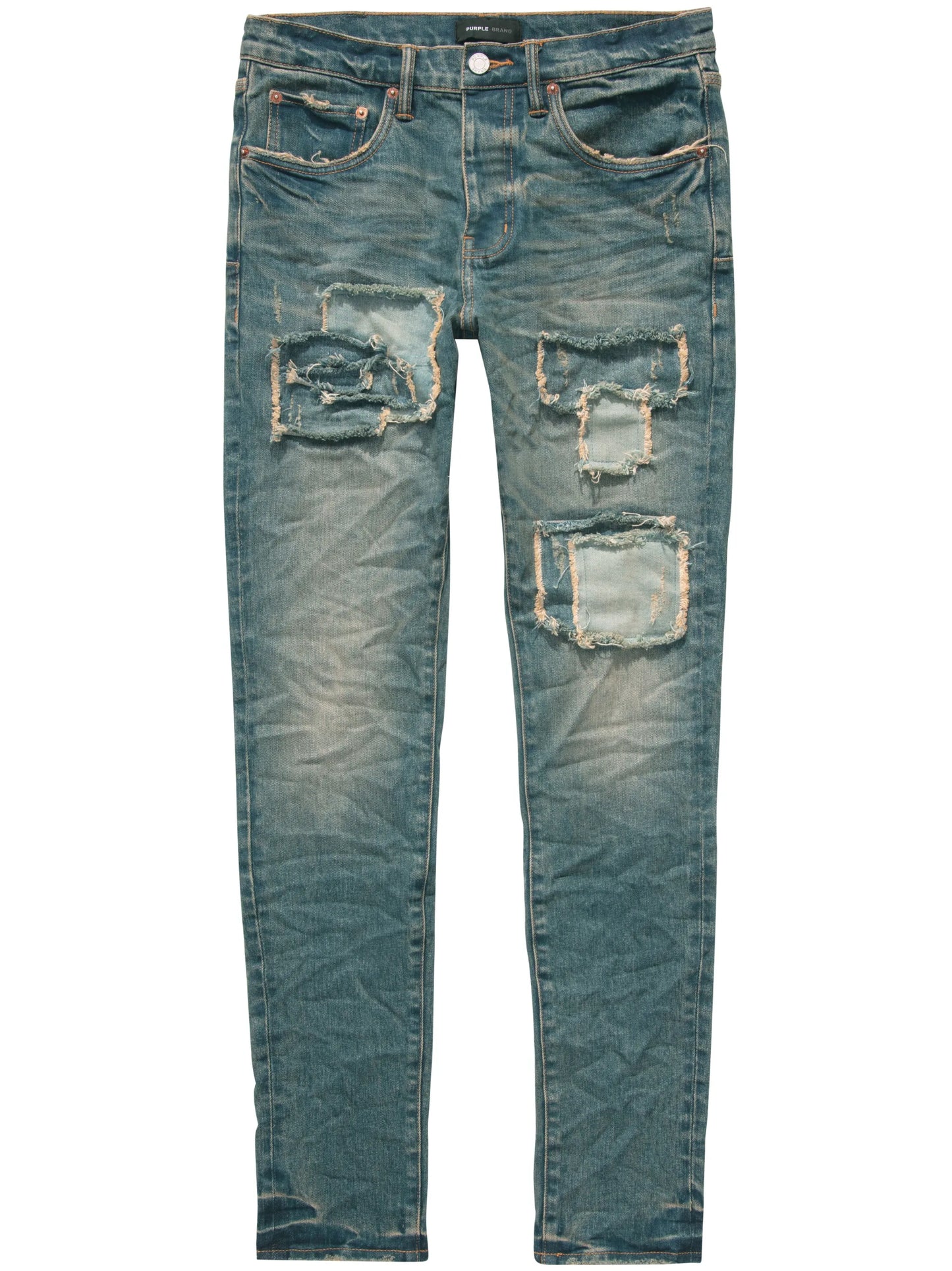 low-rise distressed skinny jeans