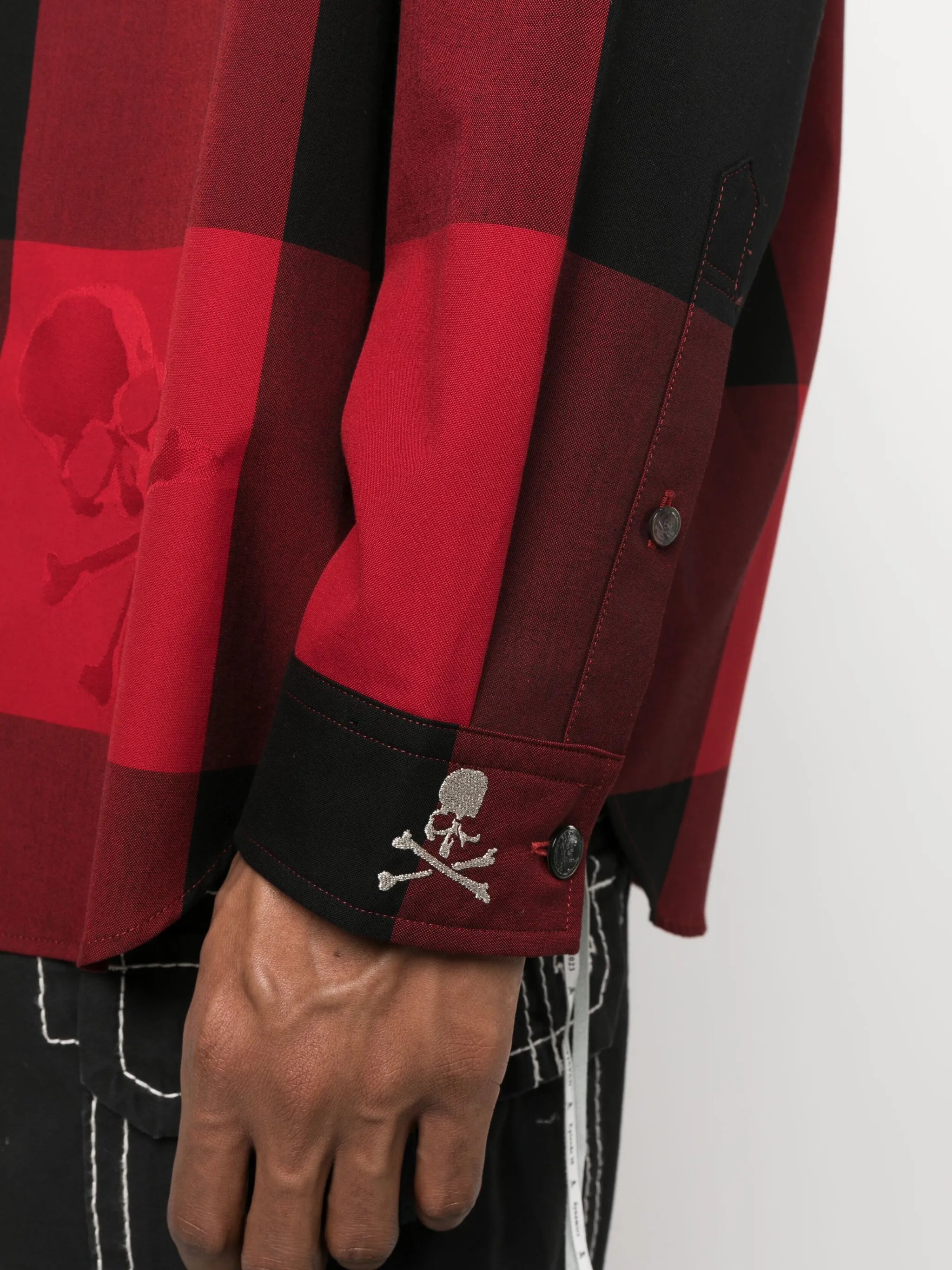 check-print cotton shirt