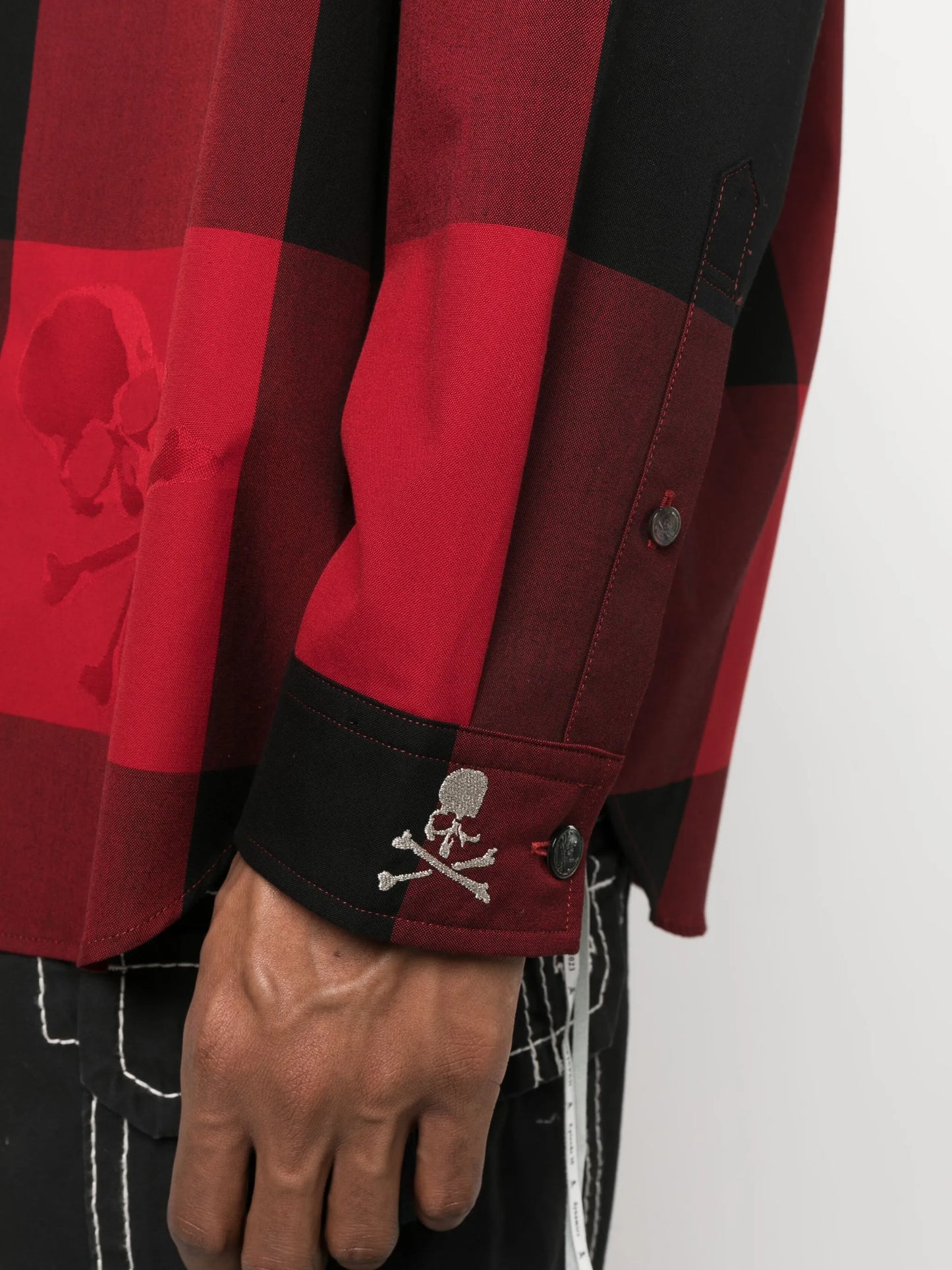 check-print cotton shirt