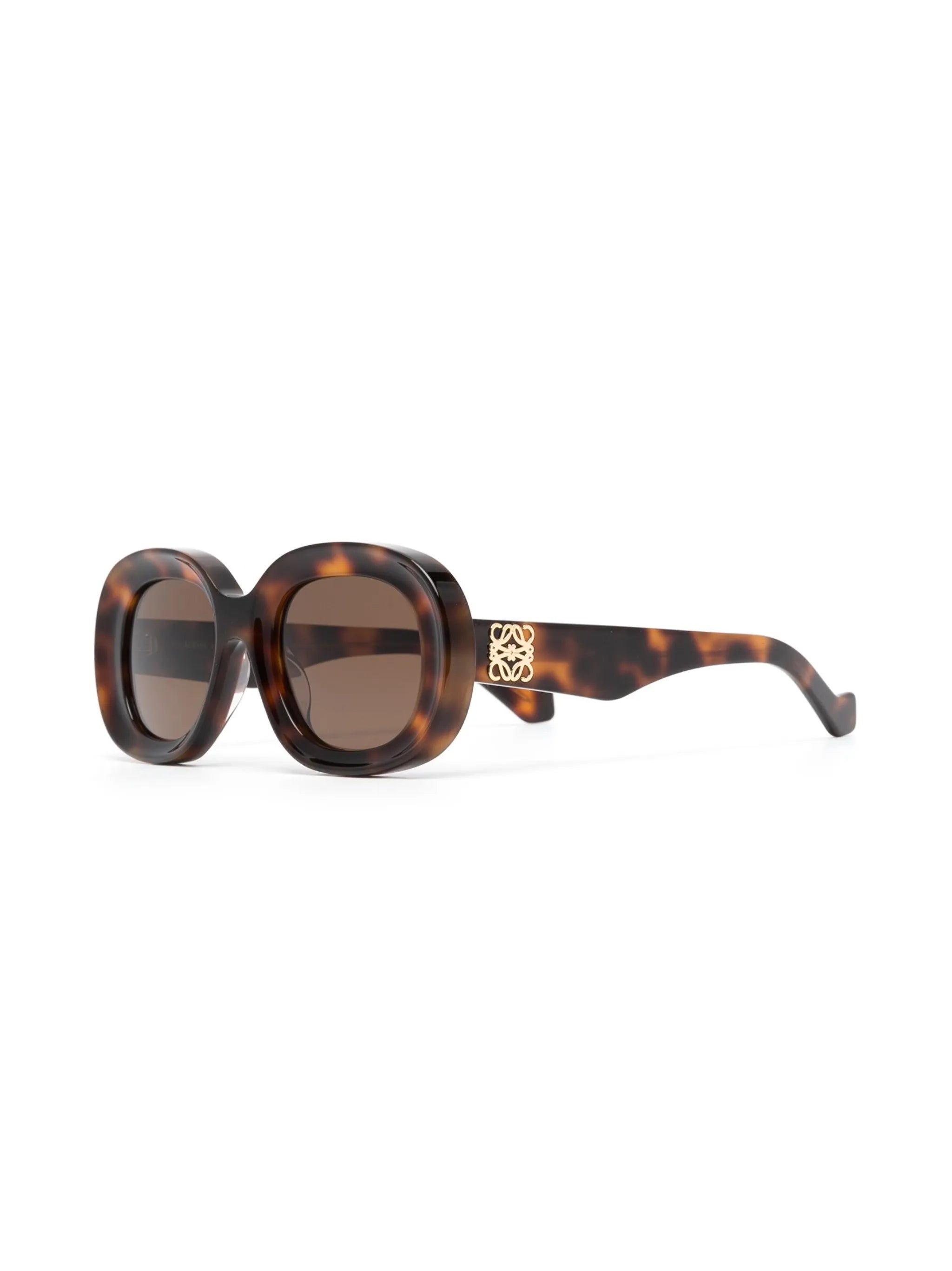 logo-detail round-frame sunglasses
