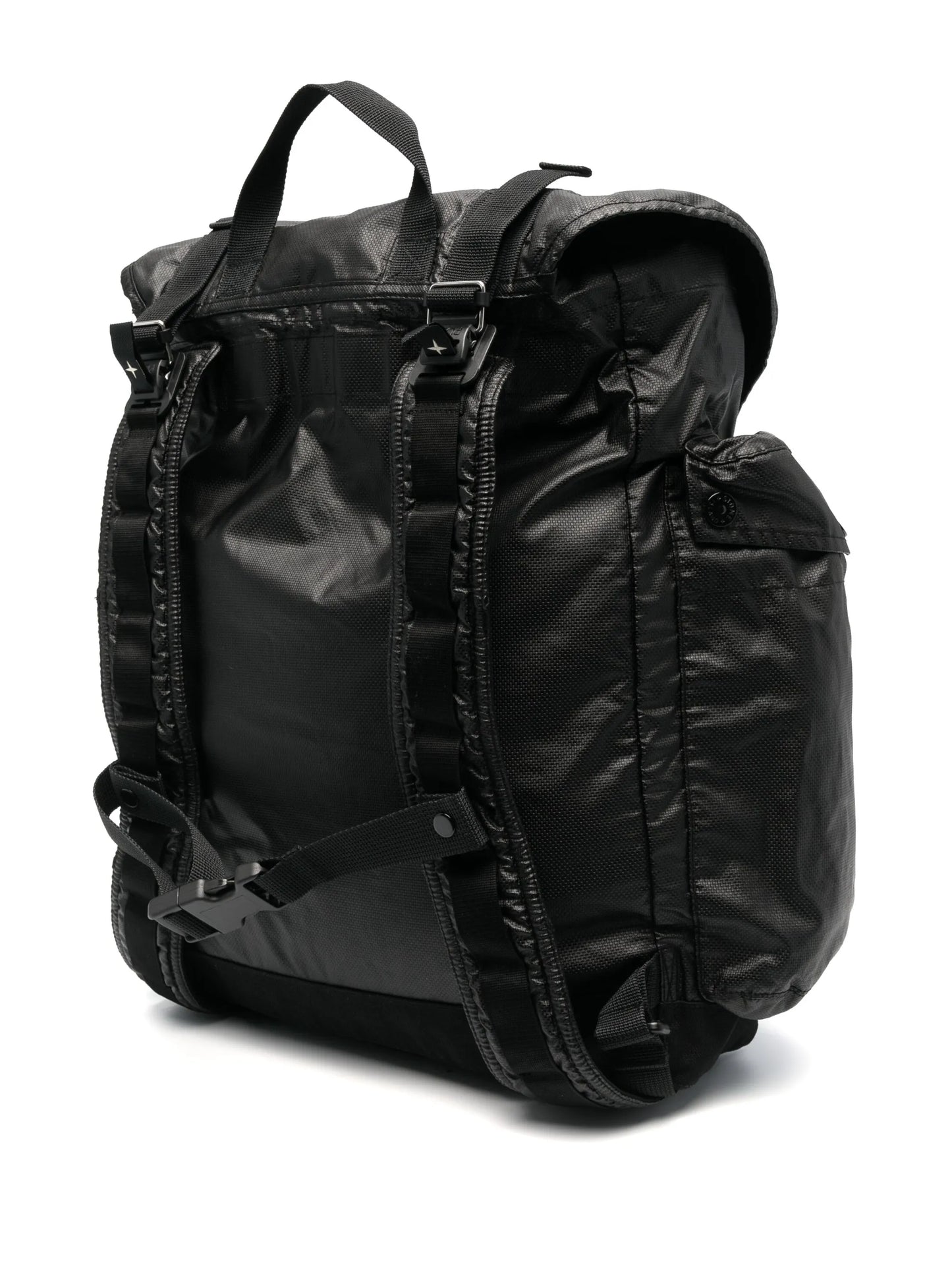 logo-embellished multi-pocket backpack