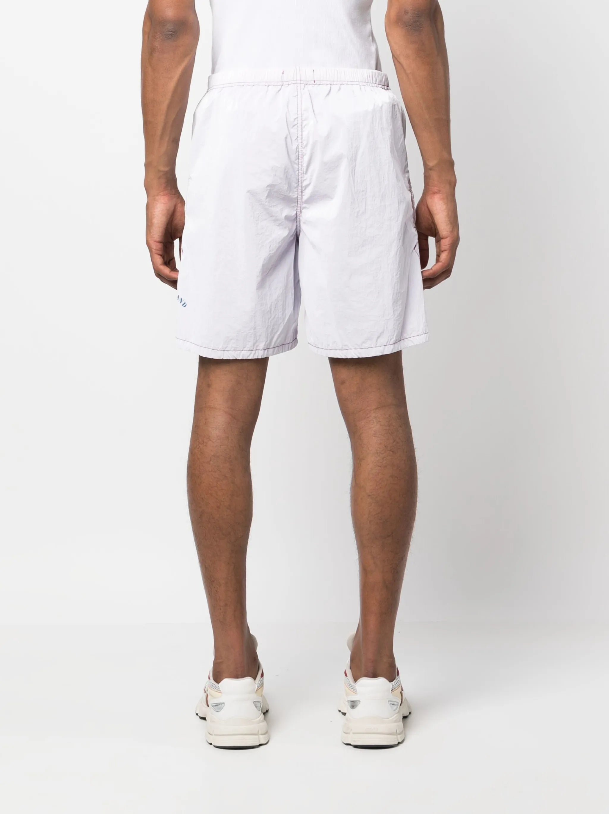 logo-print track shorts