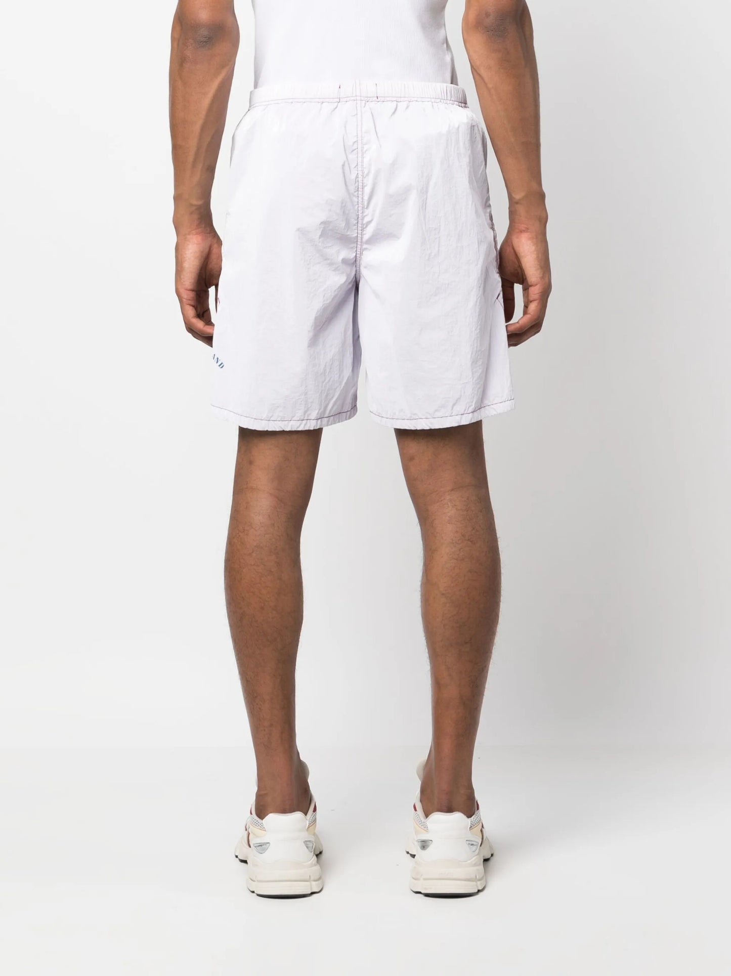 logo-print track shorts