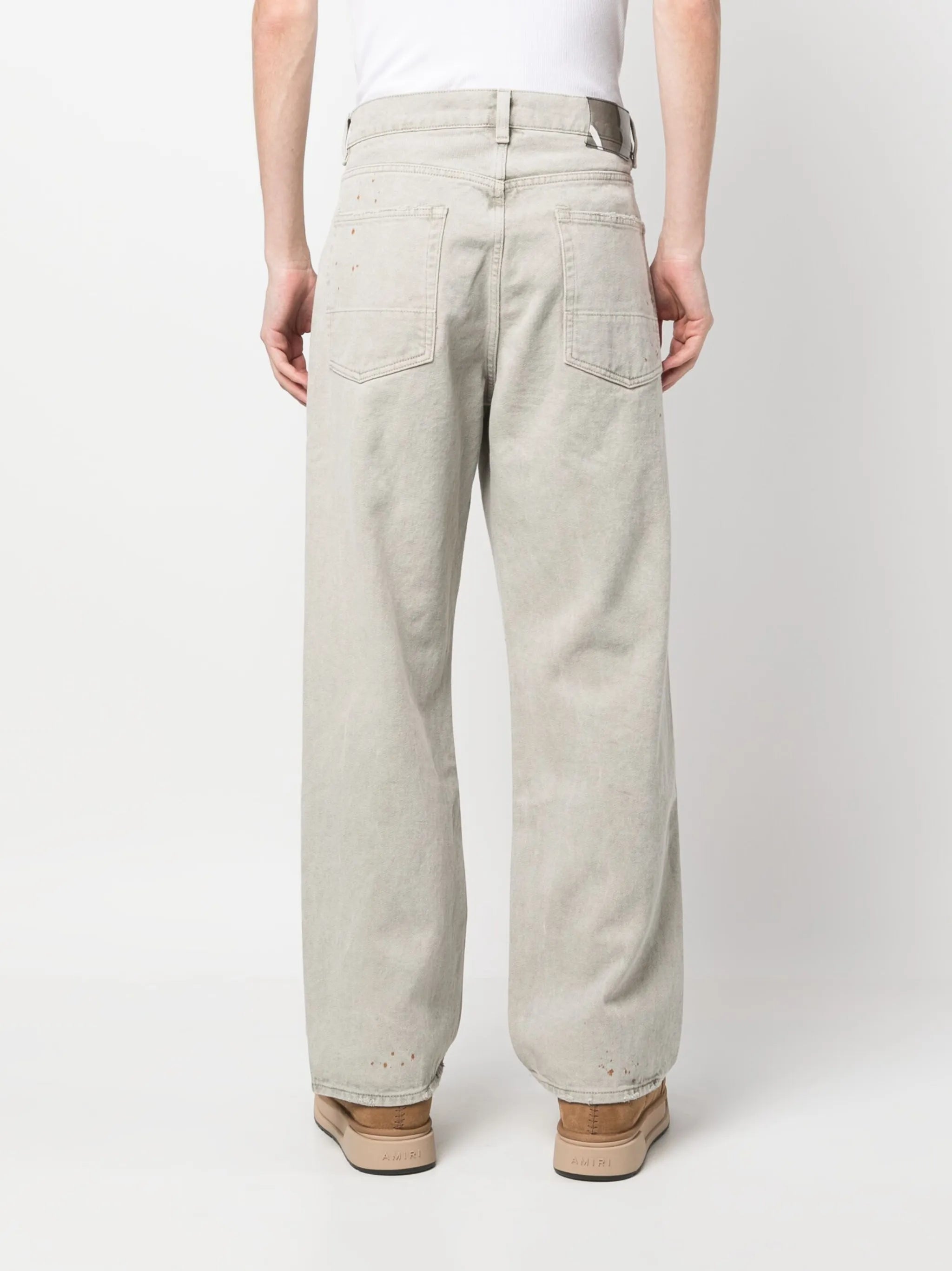 cotton straight-leg jeans
