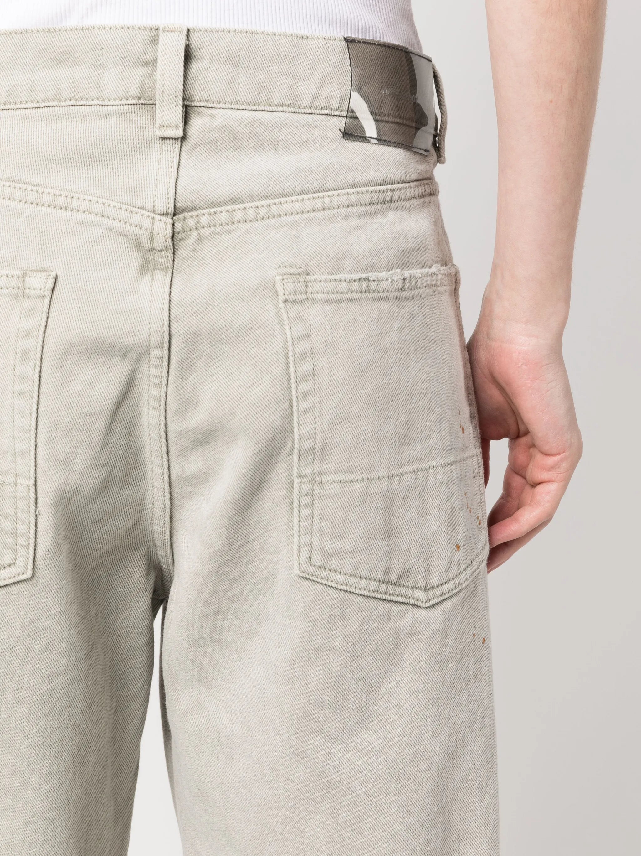 cotton straight-leg jeans