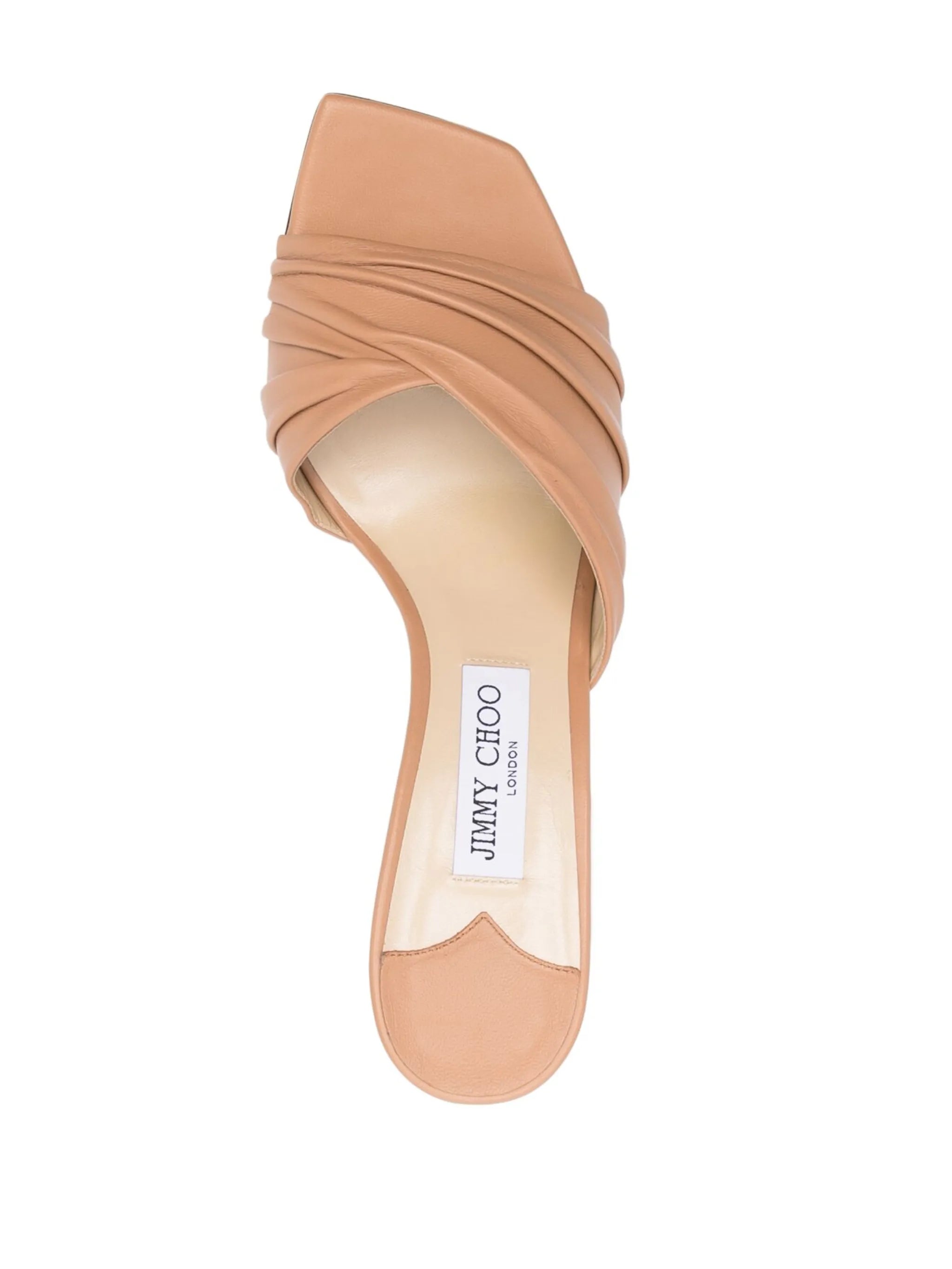 80mm heeled leather sandals