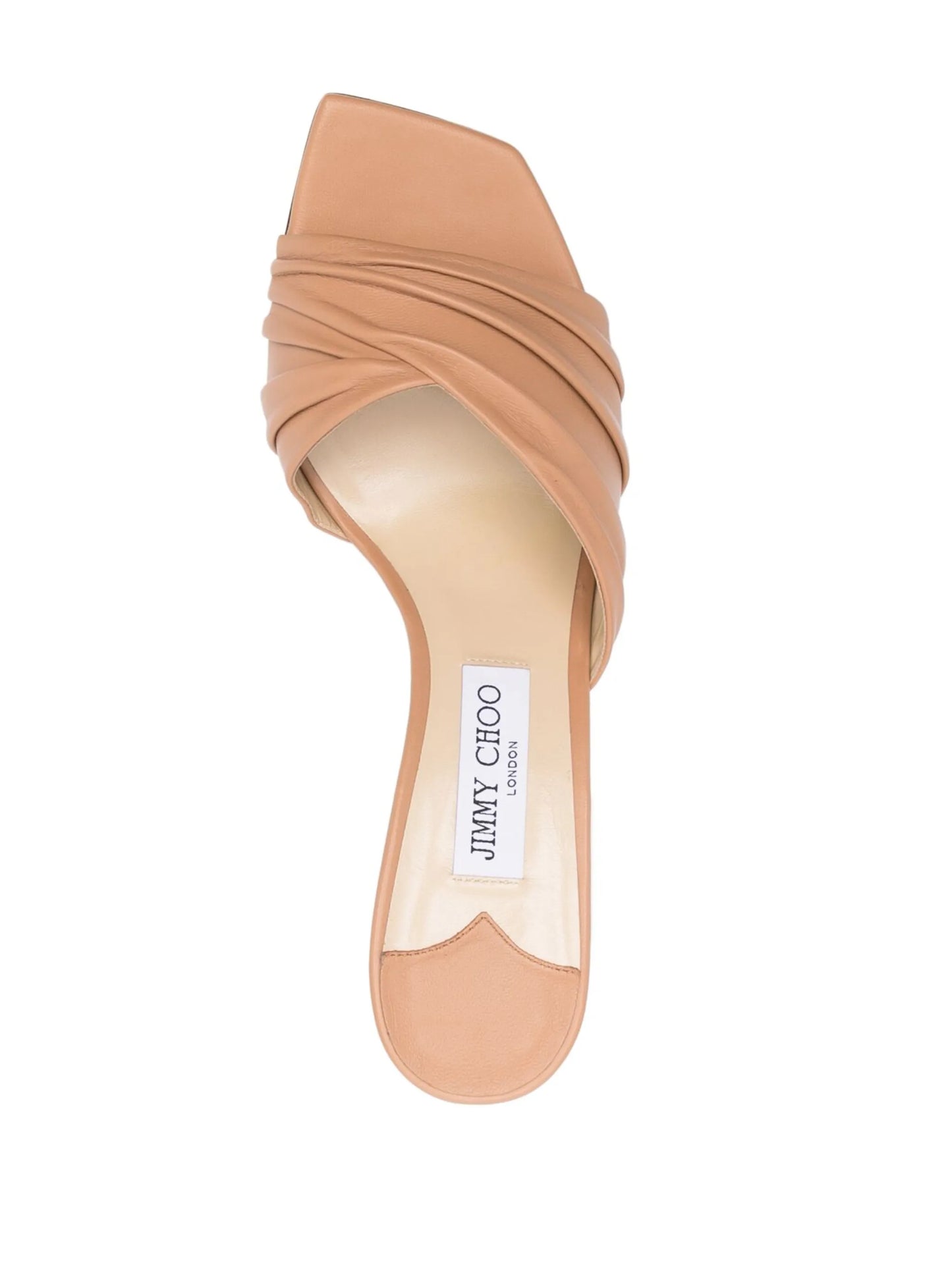 80mm heeled leather sandals